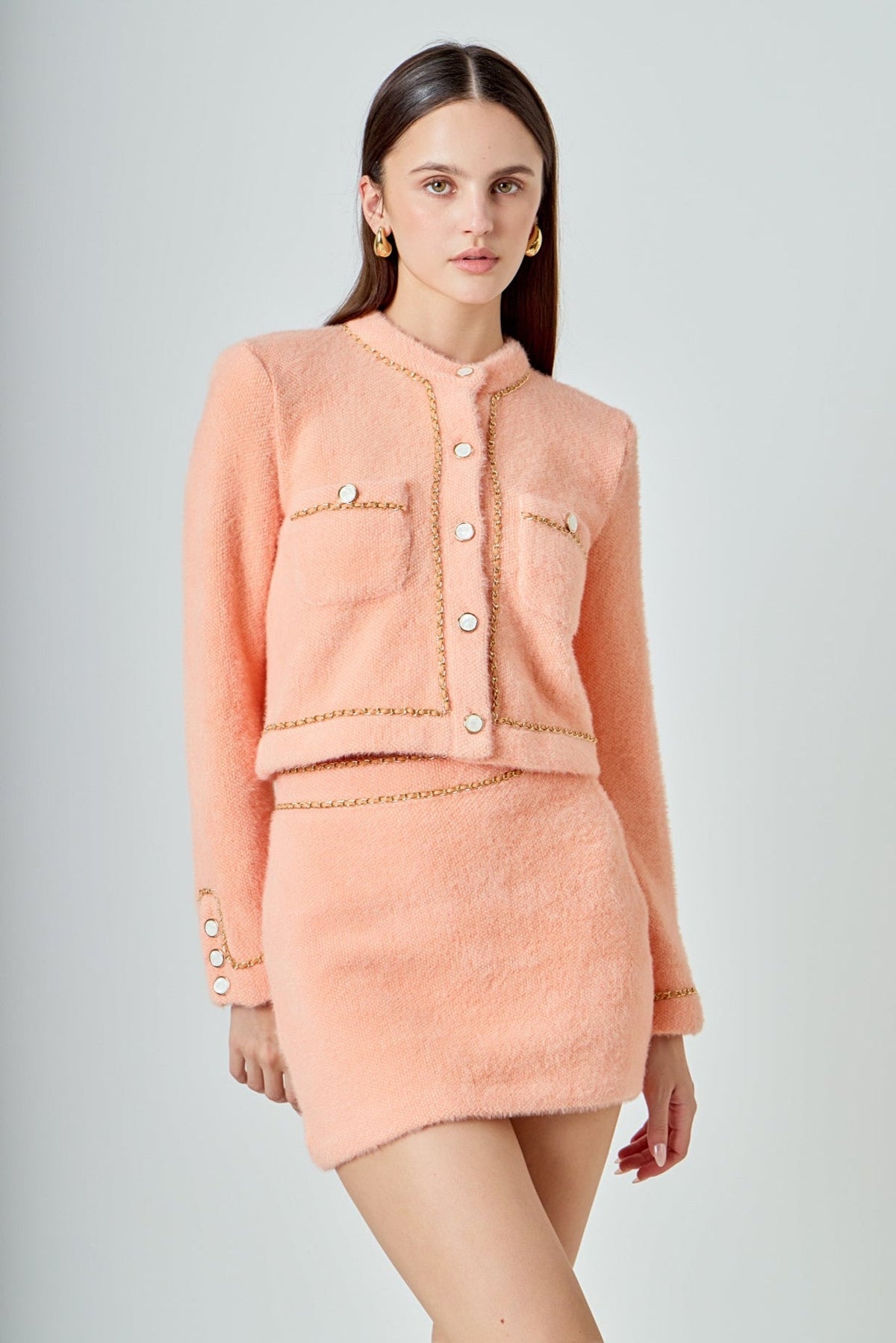 ENDLESS ROSE - Chain-Trimmed Jacket - JACKETS available at Objectrare