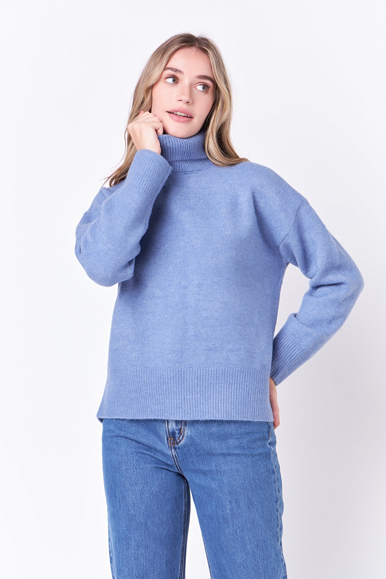 English factory 2025 turtleneck ribbed sweater