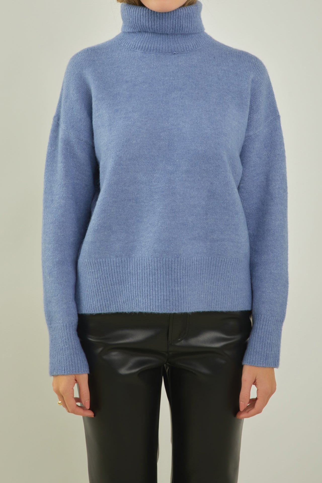 ENGLISH FACTORY - Turtleneck Long Sleeve Sweater - SWEATERS & KNITS available at Objectrare