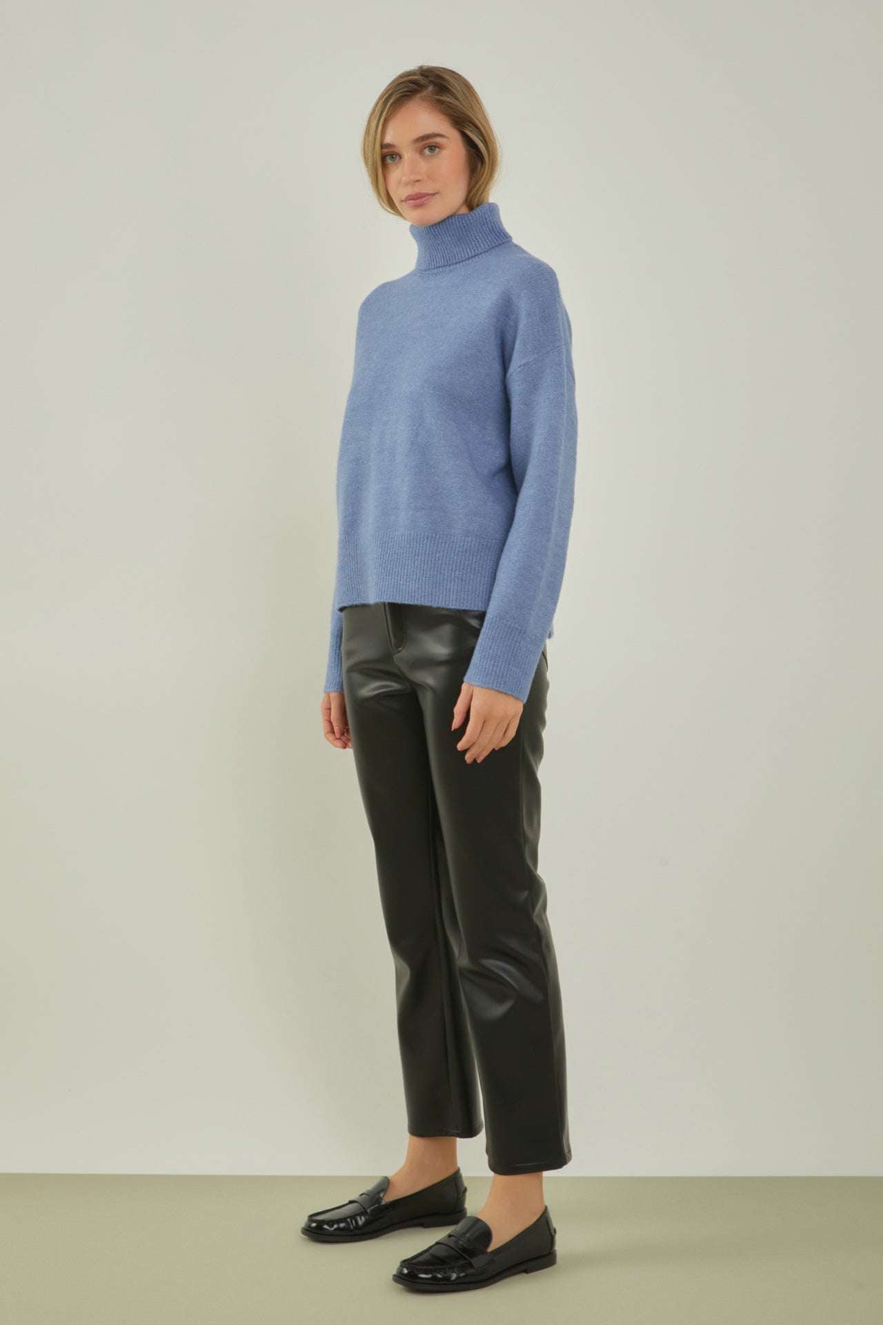 ENGLISH FACTORY - Turtleneck Long Sleeve Sweater - SWEATERS & KNITS available at Objectrare