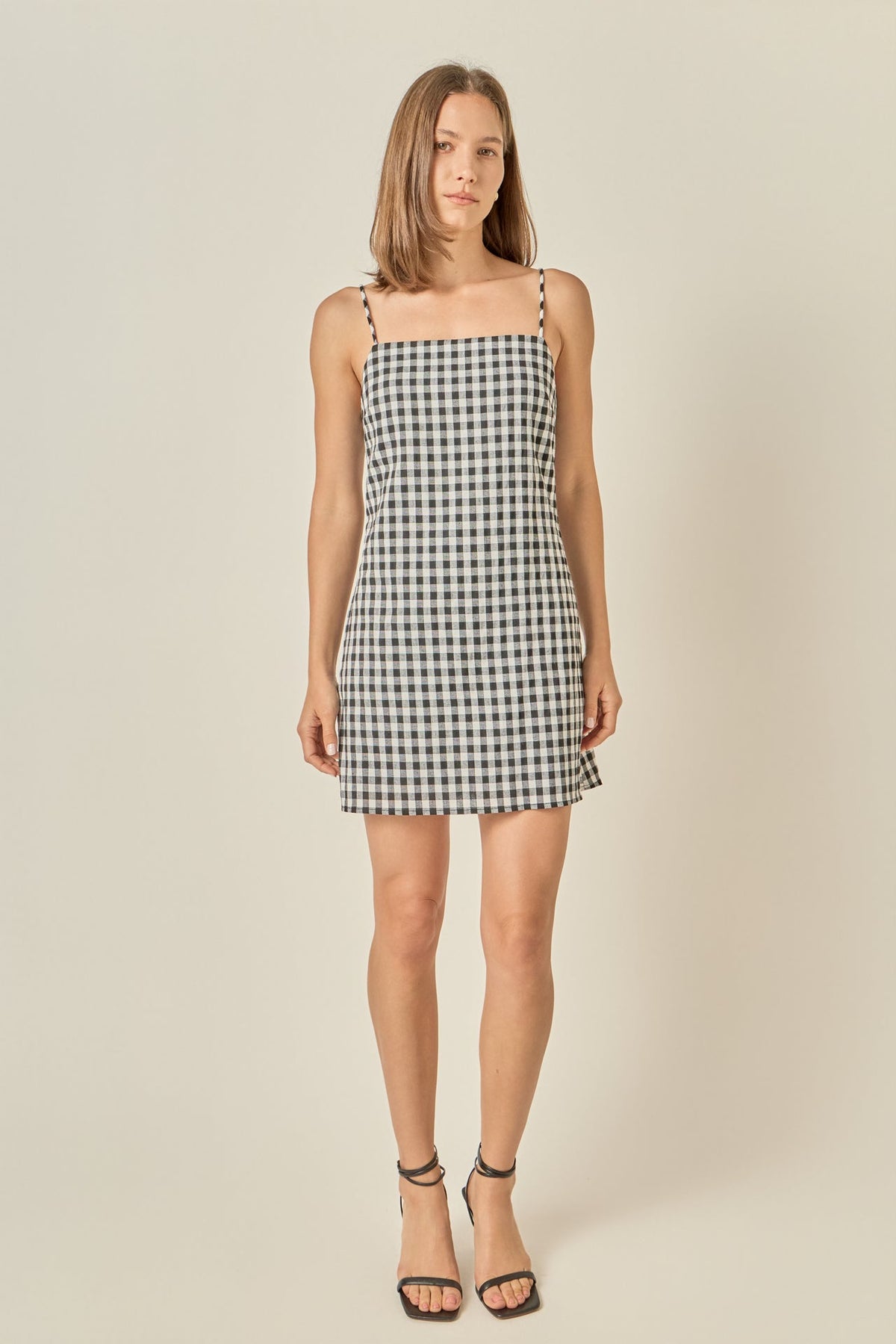 ENGLISH FACTORY - Gingham Slip Mini Dress - DRESSES available at Objectrare
