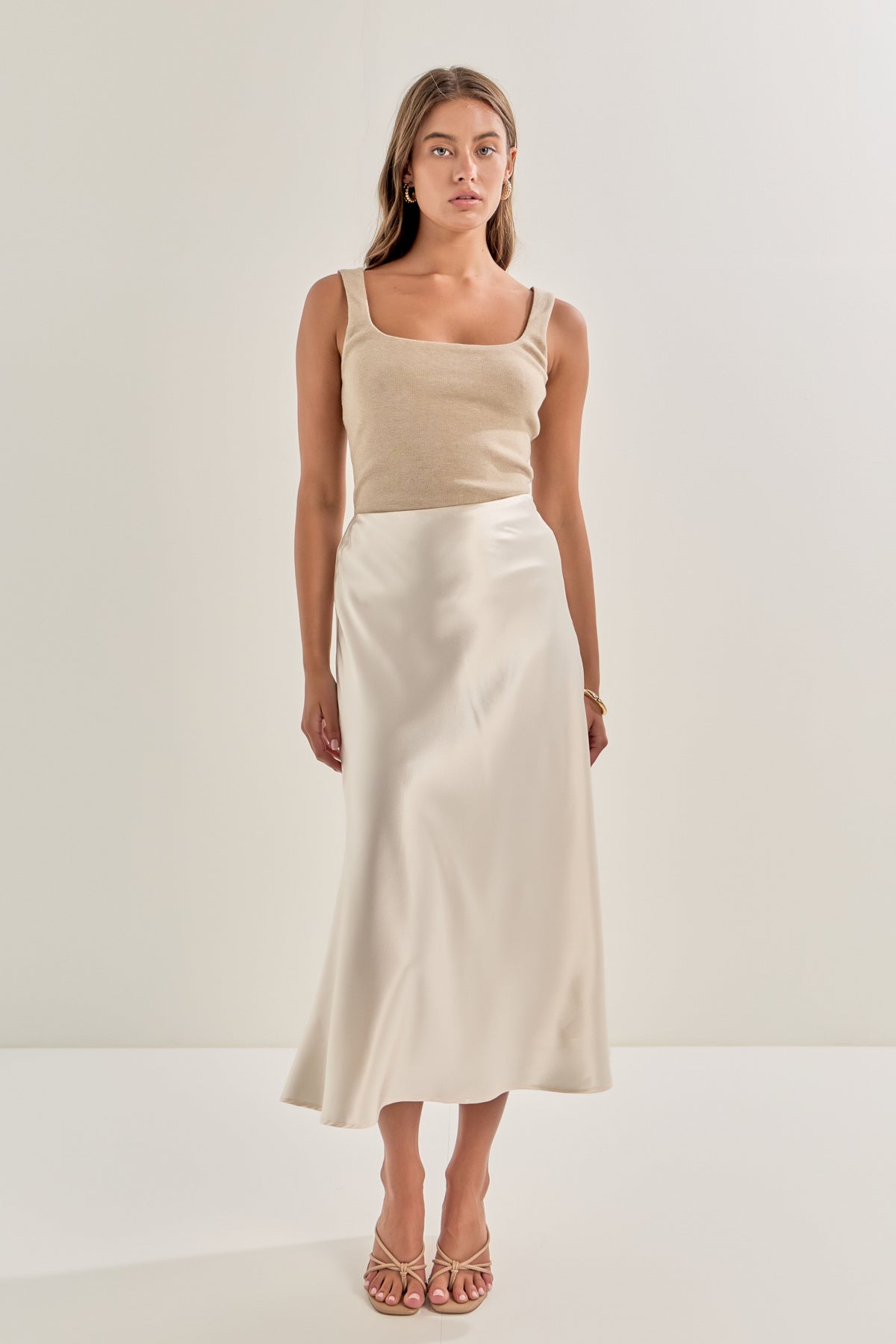 MARSY - Satin Skirt - SKIRTS available at Objectrare