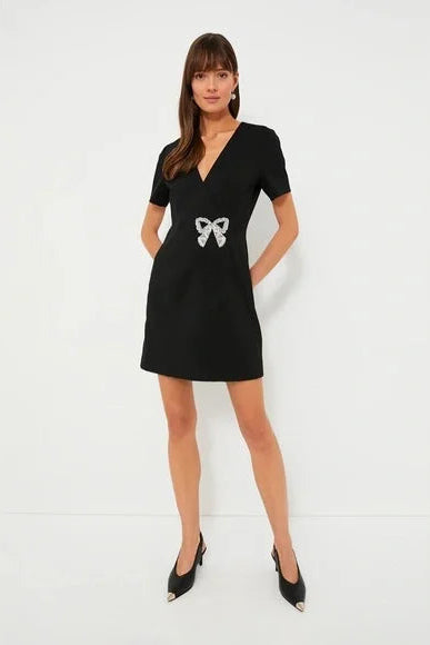ENGLISH FACTORY - Bow Patch Wrapped Dress - DRESSES available at Objectrare