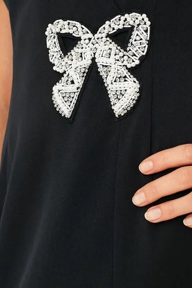 ENGLISH FACTORY - Bow Patch Wrapped Dress - DRESSES available at Objectrare