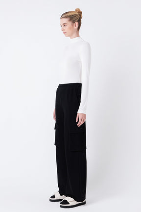 GREY LAB - Wide Knit Pants with Pockets - PANTS available at Objectrare