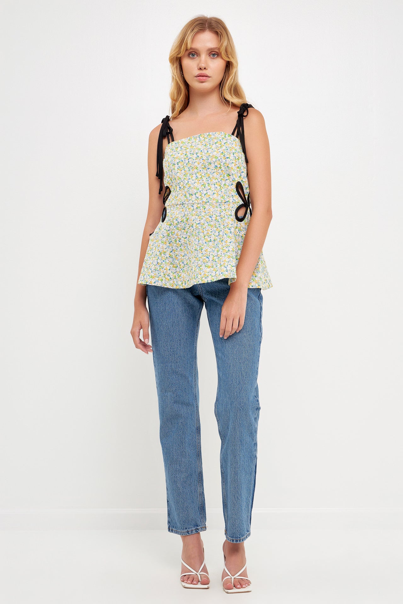 ENGLISH FACTORY - Floral Peplum Top - TOPS available at Objectrare