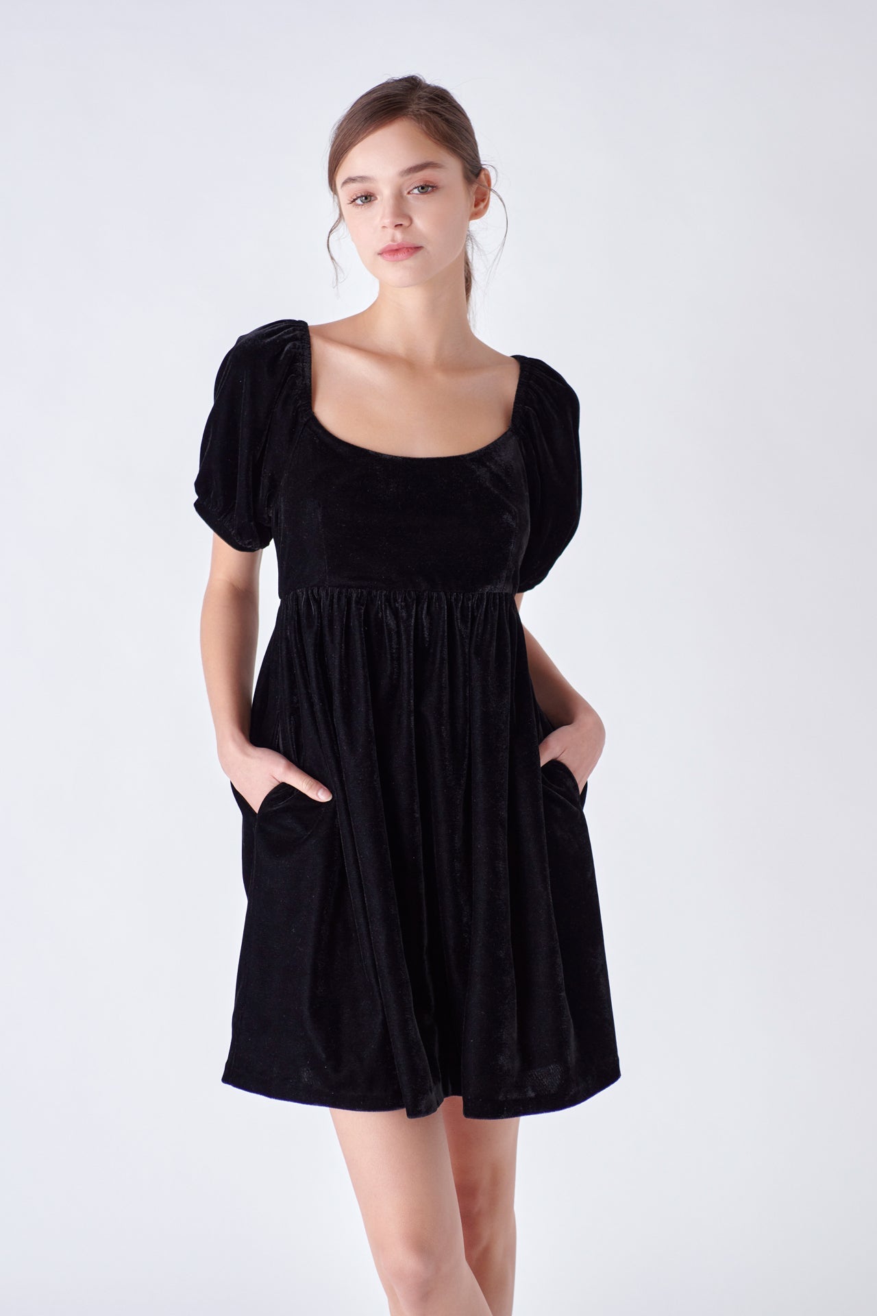 ENGLISH FACTORY - Velvet Scoop Neck Midi Dress - DRESSES available at Objectrare