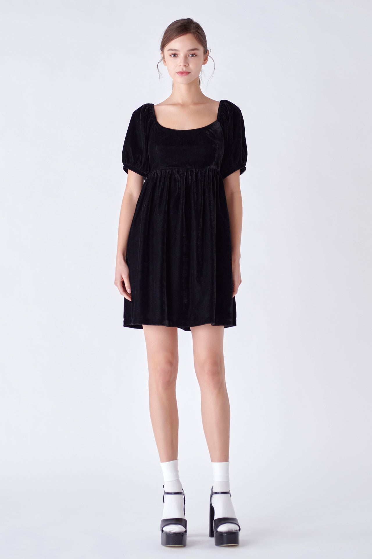 ENGLISH FACTORY - Velvet Scoop Neck Midi Dress - DRESSES available at Objectrare