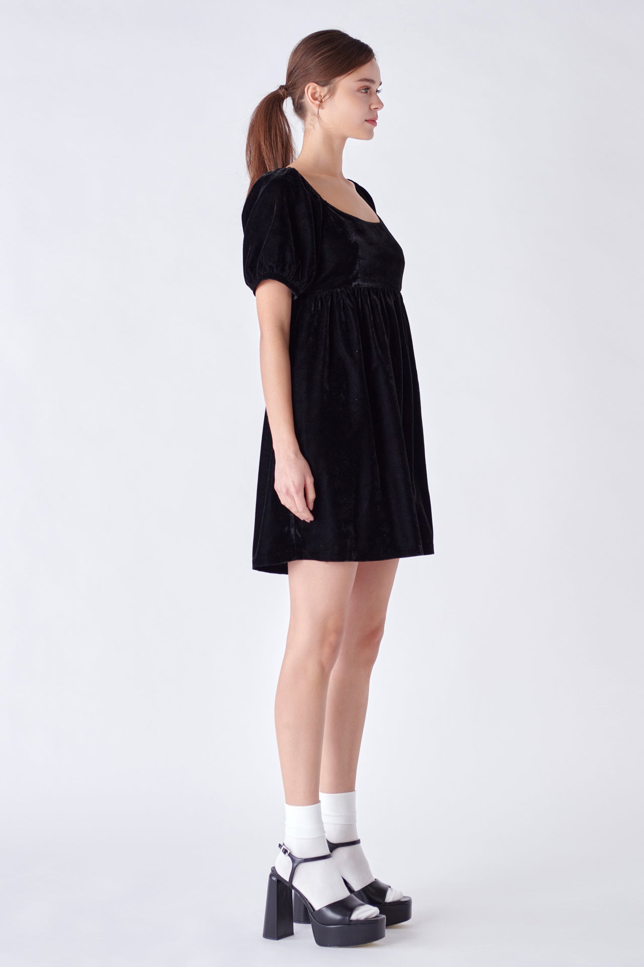 ENGLISH FACTORY - Velvet Scoop Neck Midi Dress - DRESSES available at Objectrare