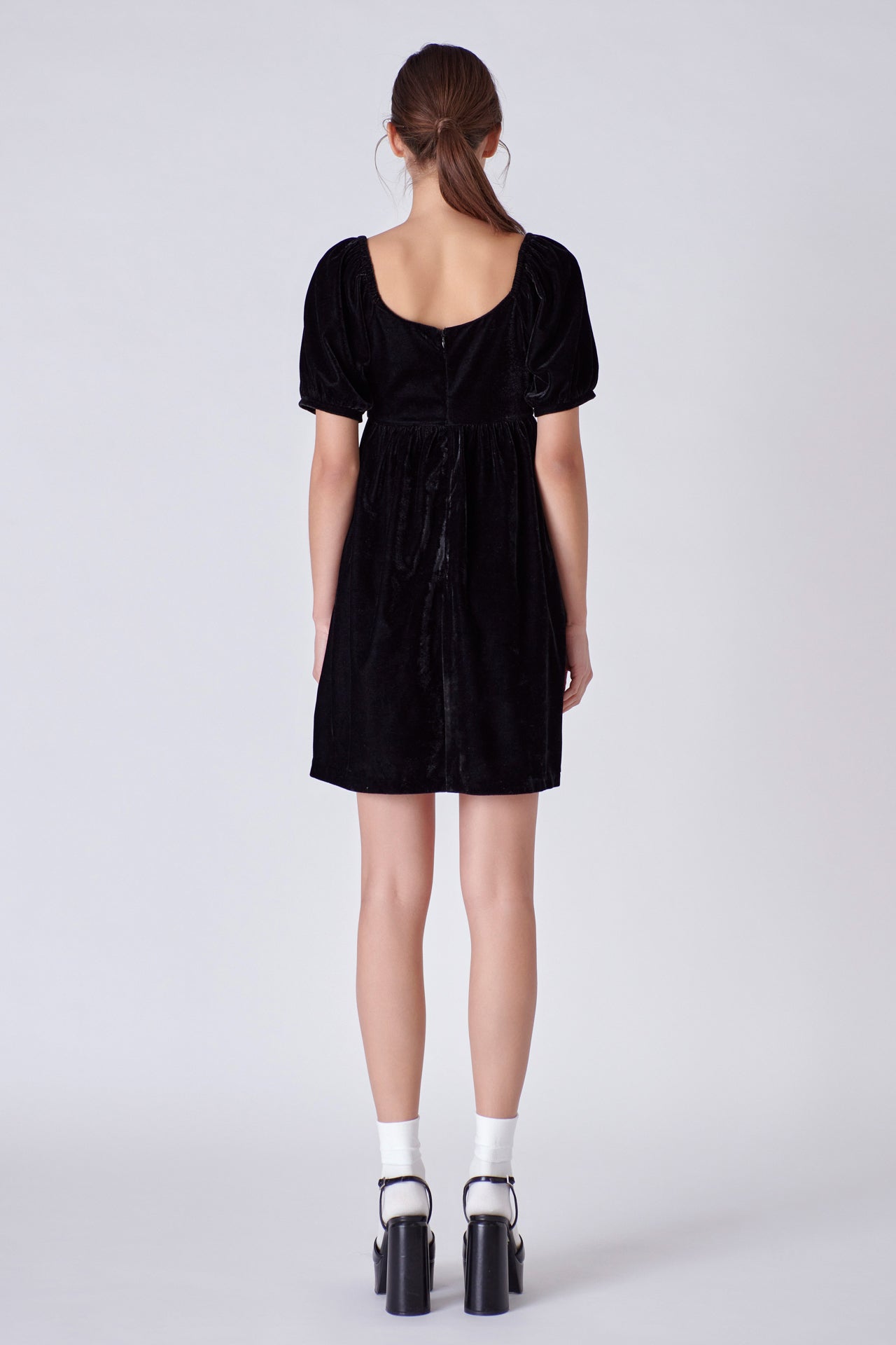 ENGLISH FACTORY - Velvet Scoop Neck Midi Dress - DRESSES available at Objectrare