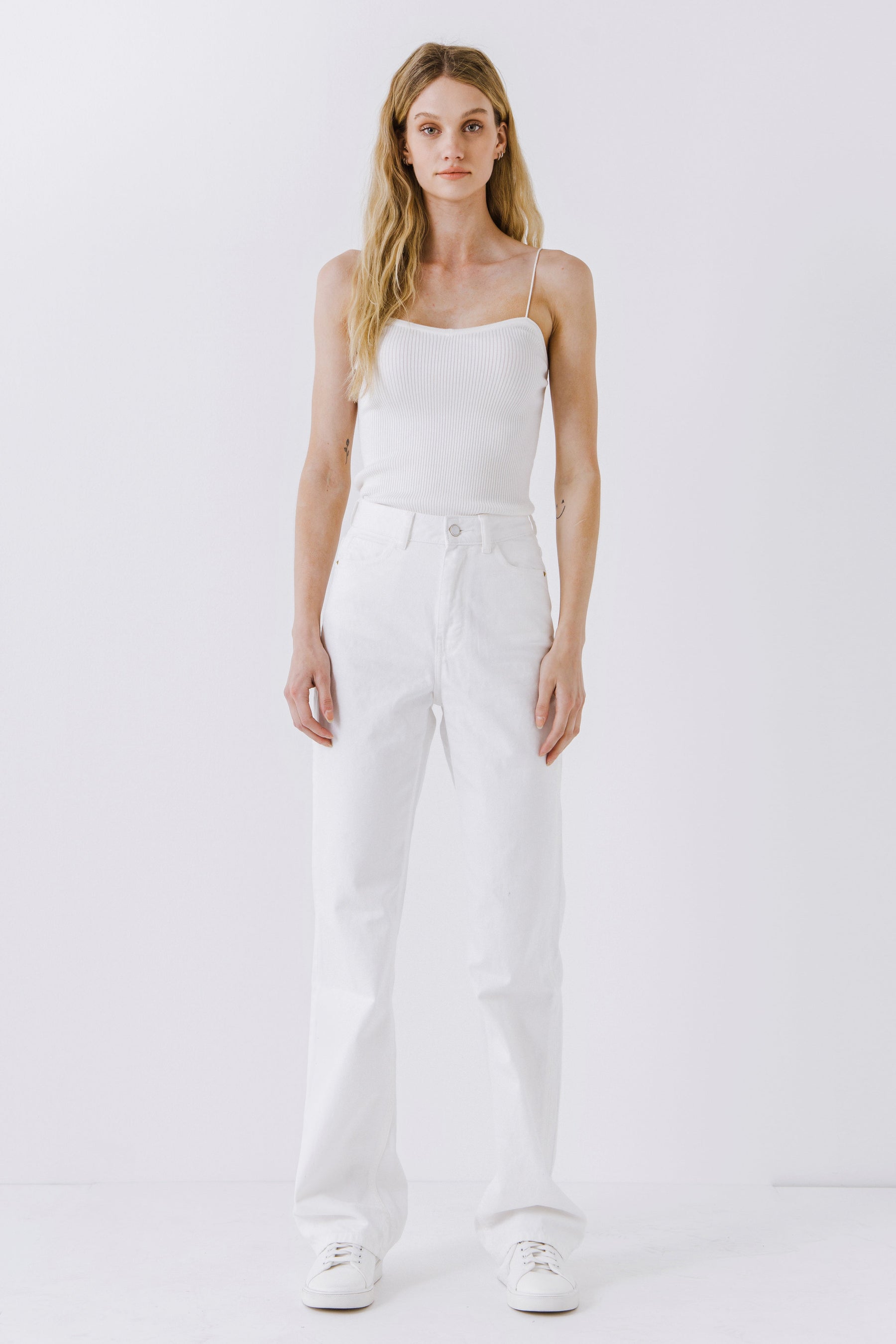 FREE THE ROSES - Ribbed Knit Camisole - TOPS available at Objectrare