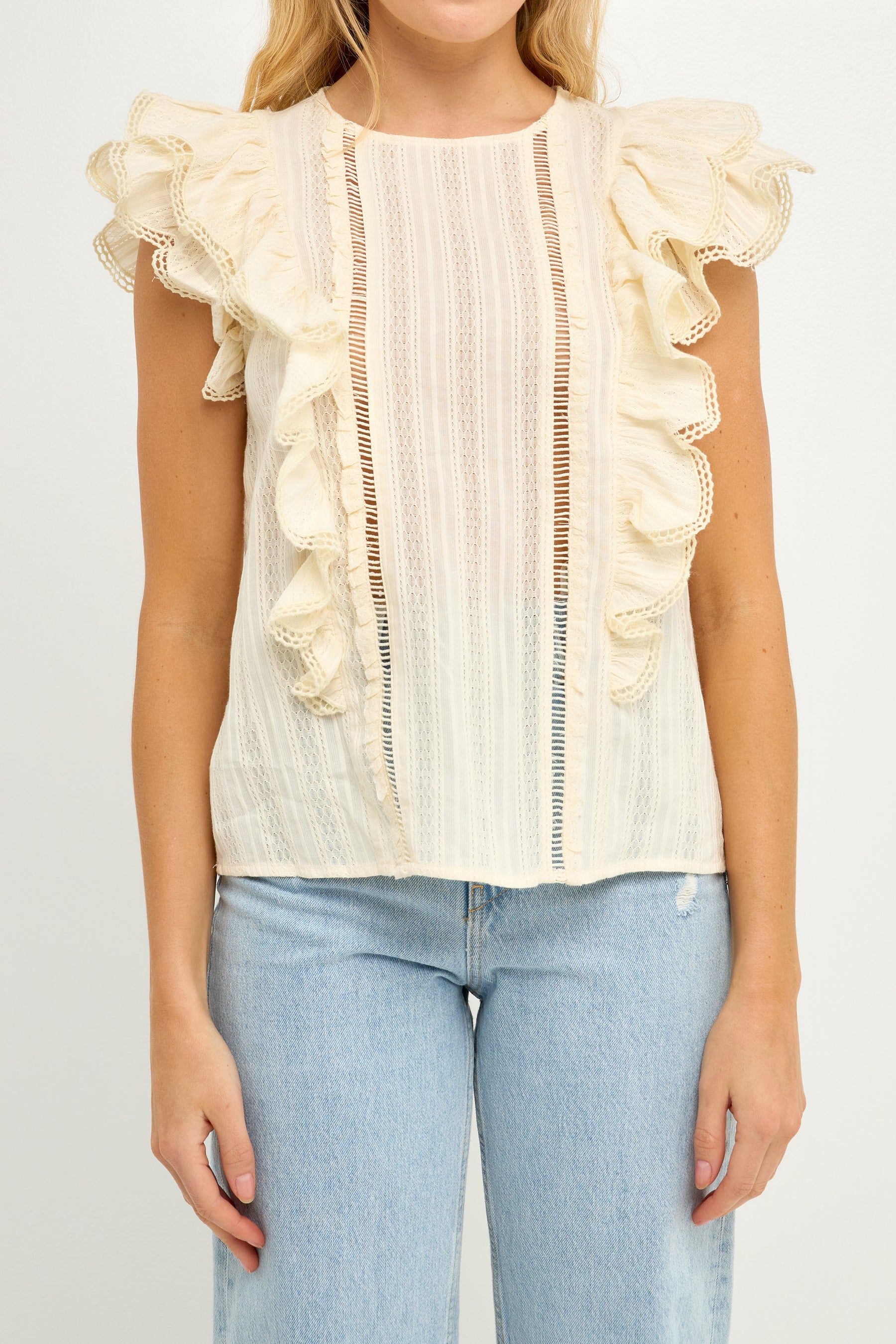 FREE THE ROSES - Scallop Ruffle Top - TOPS available at Objectrare