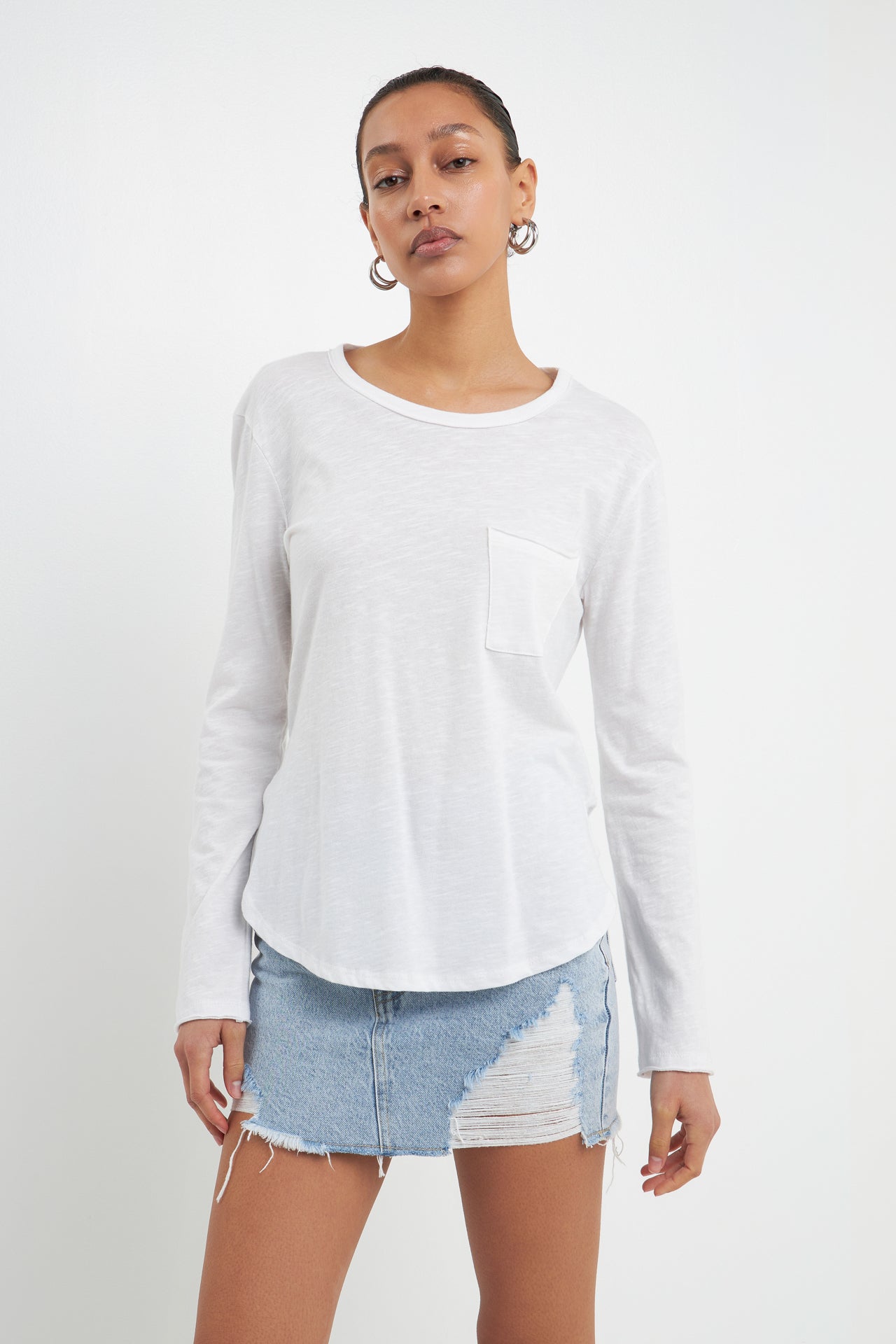 GREY LAB - Classic Round Neck Long Sleeves - TOPS available at Objectrare