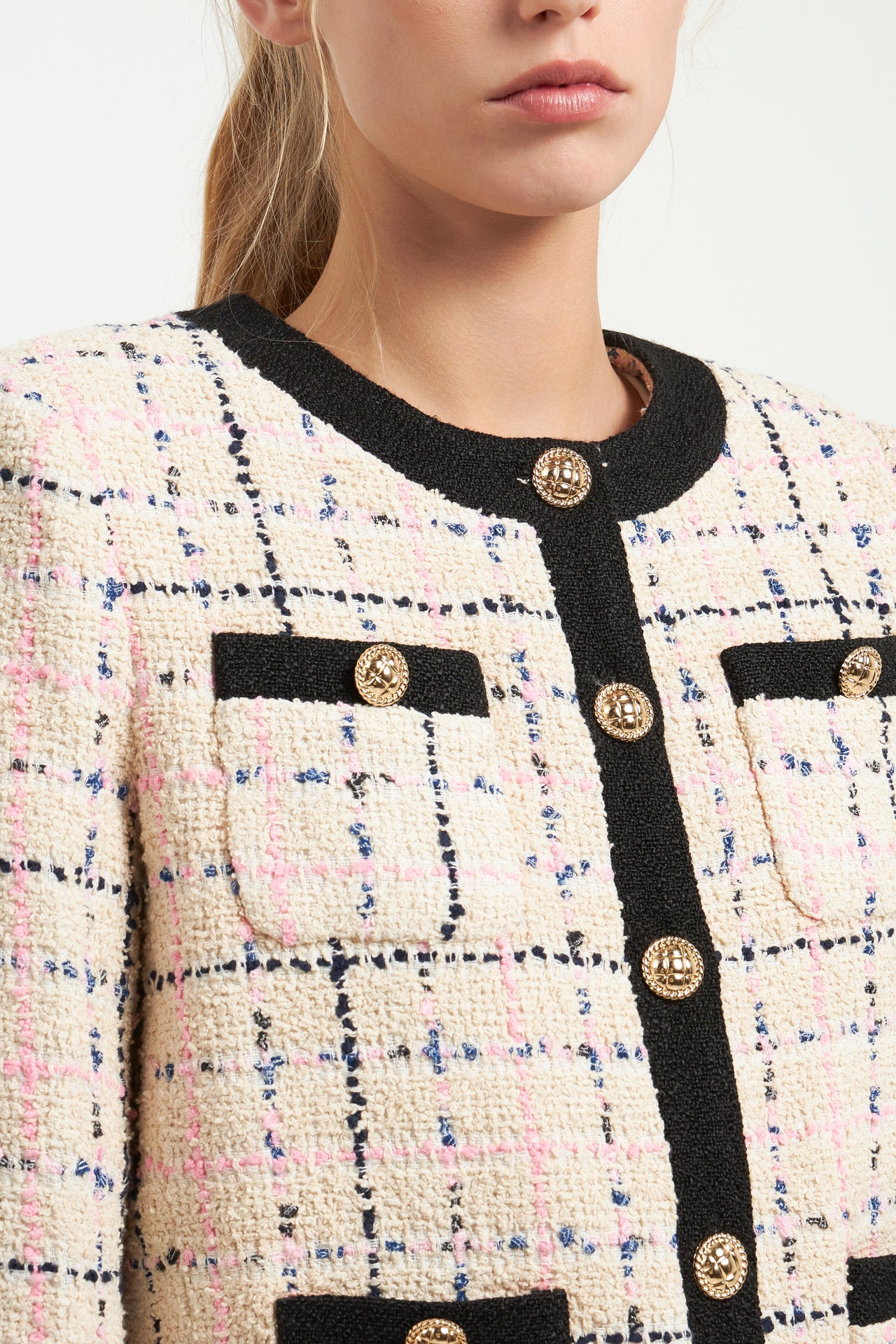 ENGLISH FACTORY - Pocket Boucle Jacket - JACKETS available at Objectrare
