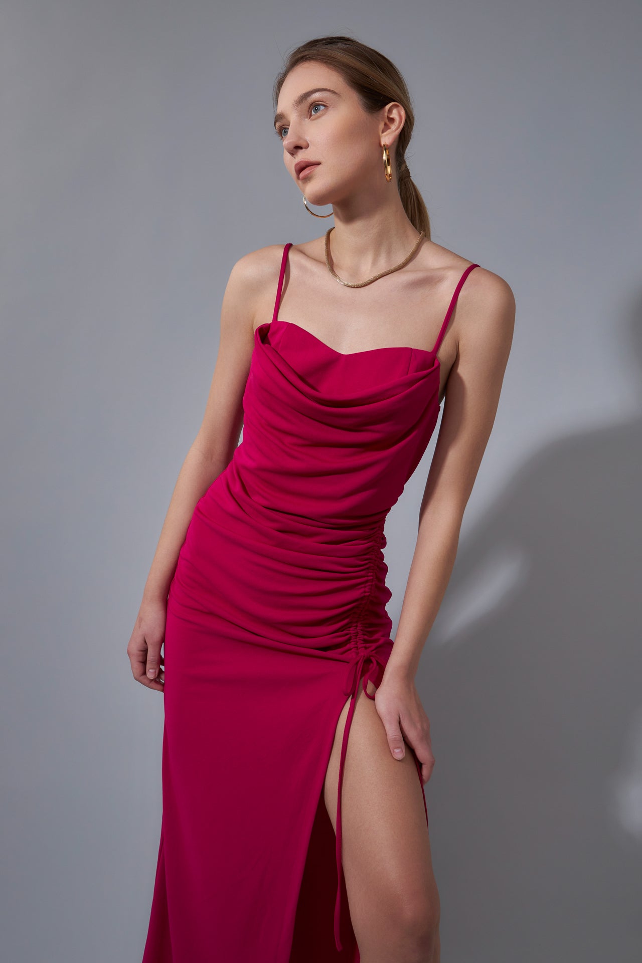 ENDLESS ROSE - Cowl Neck Maxi Dress - DRESSES available at Objectrare