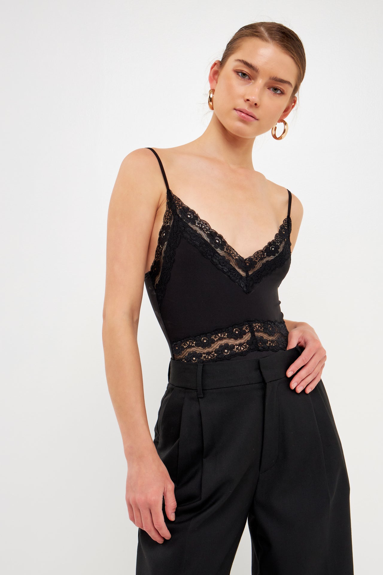 ENDLESS ROSE - Spaghetti Strap Bodysuit - TOPS available at Objectrare