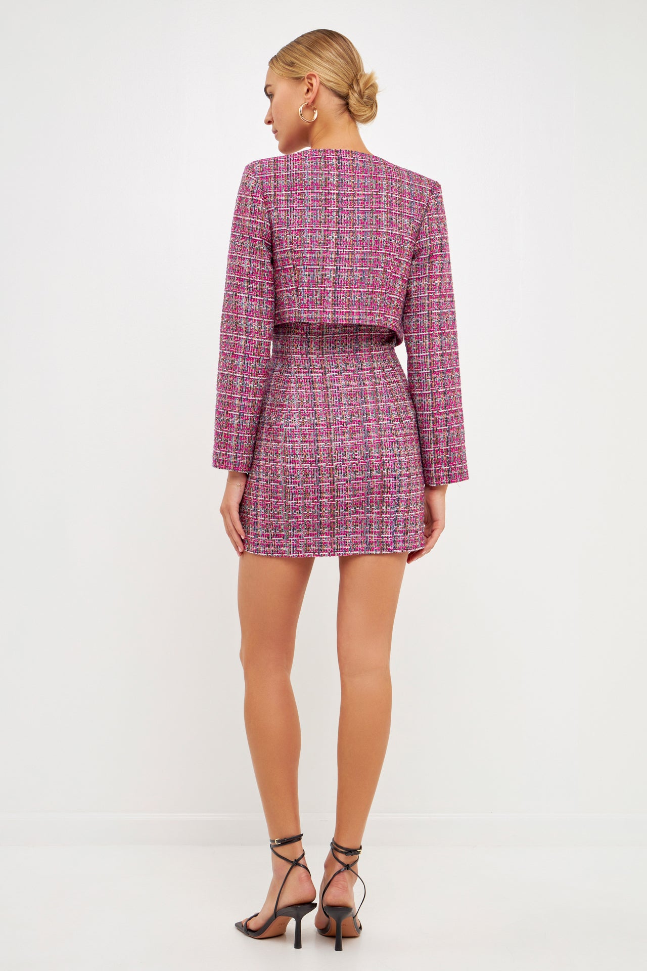 ENDLESS ROSE - Cropped Tweed Jacket - JACKETS available at Objectrare