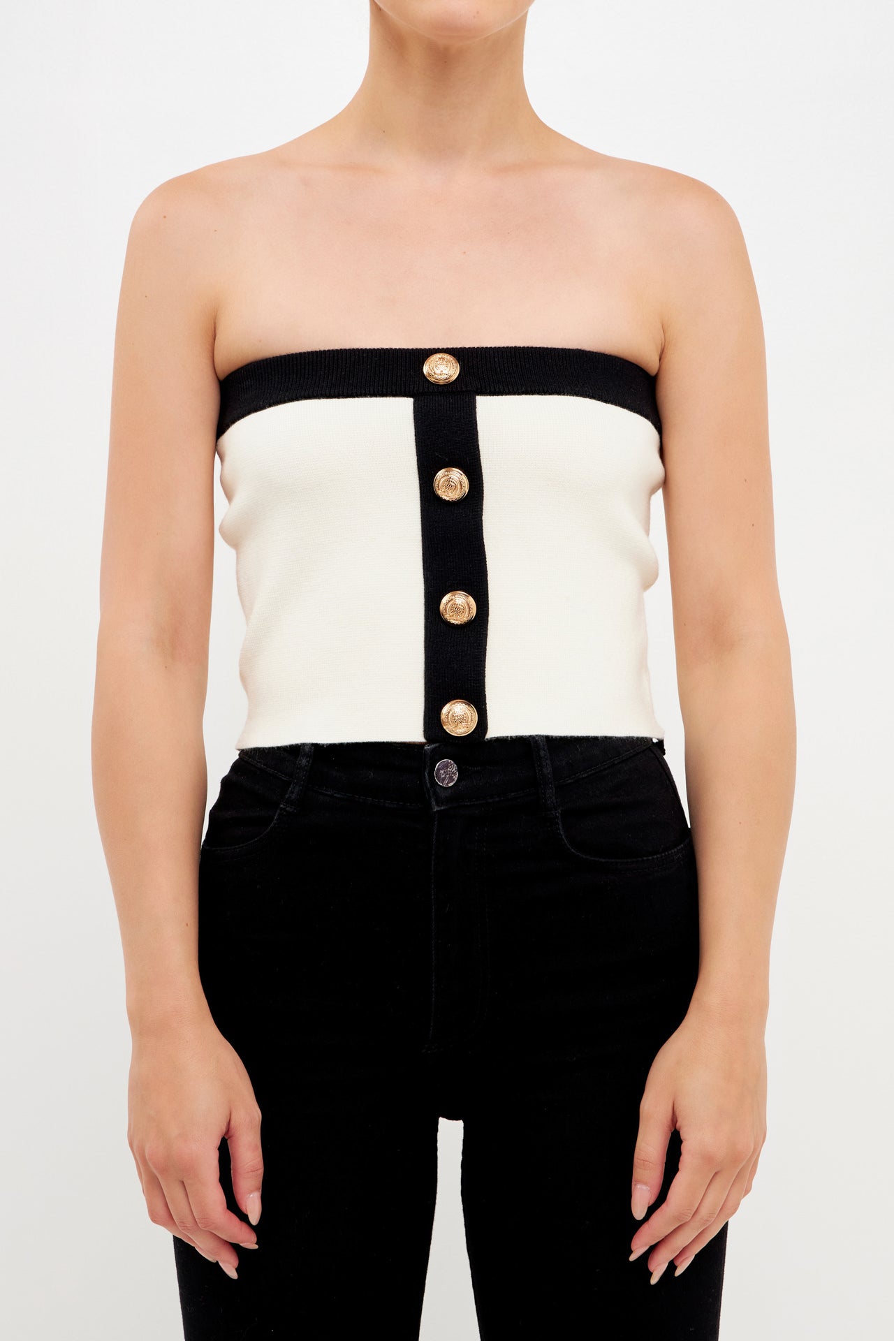 ENDLESS ROSE - Knit Tube Top - TOPS available at Objectrare