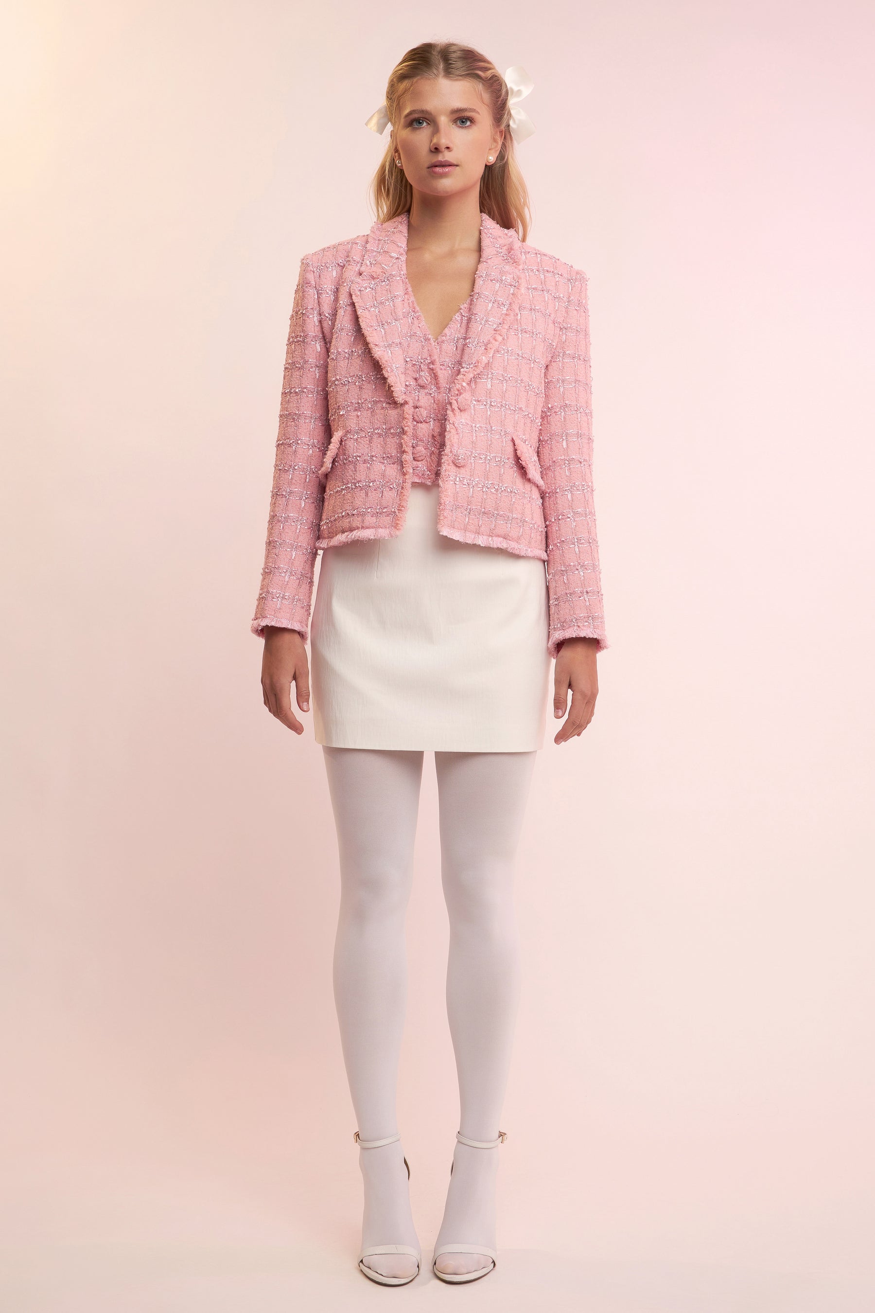 ENGLISH FACTORY - Single-Breasted Tweed Blazer - BLAZERS available at Objectrare