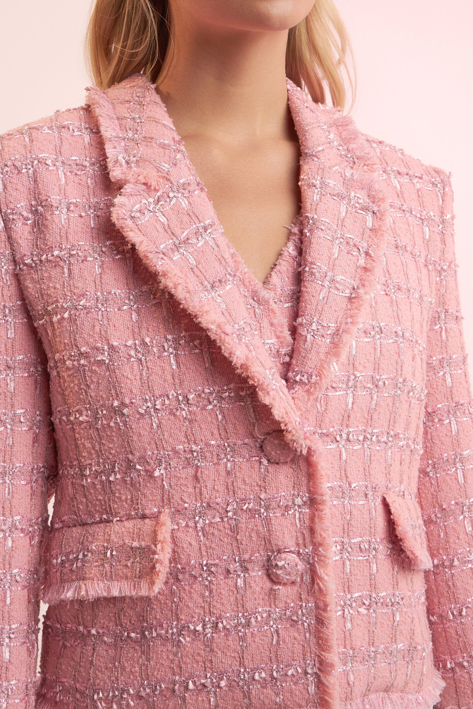 ENGLISH FACTORY - Single-Breasted Tweed Blazer - BLAZERS available at Objectrare