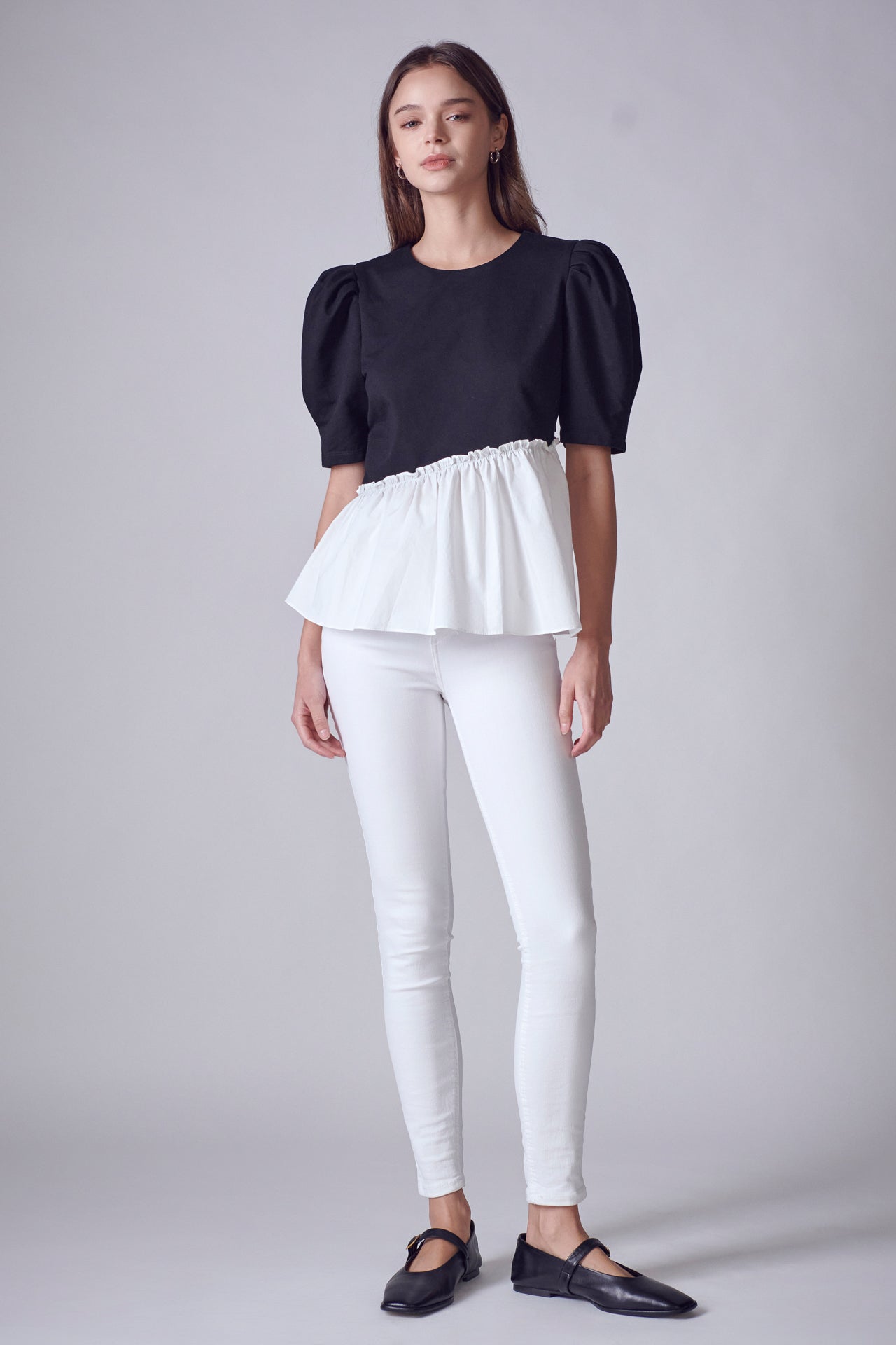 Tunics - Buy Black & White Asymmetrical Tunic