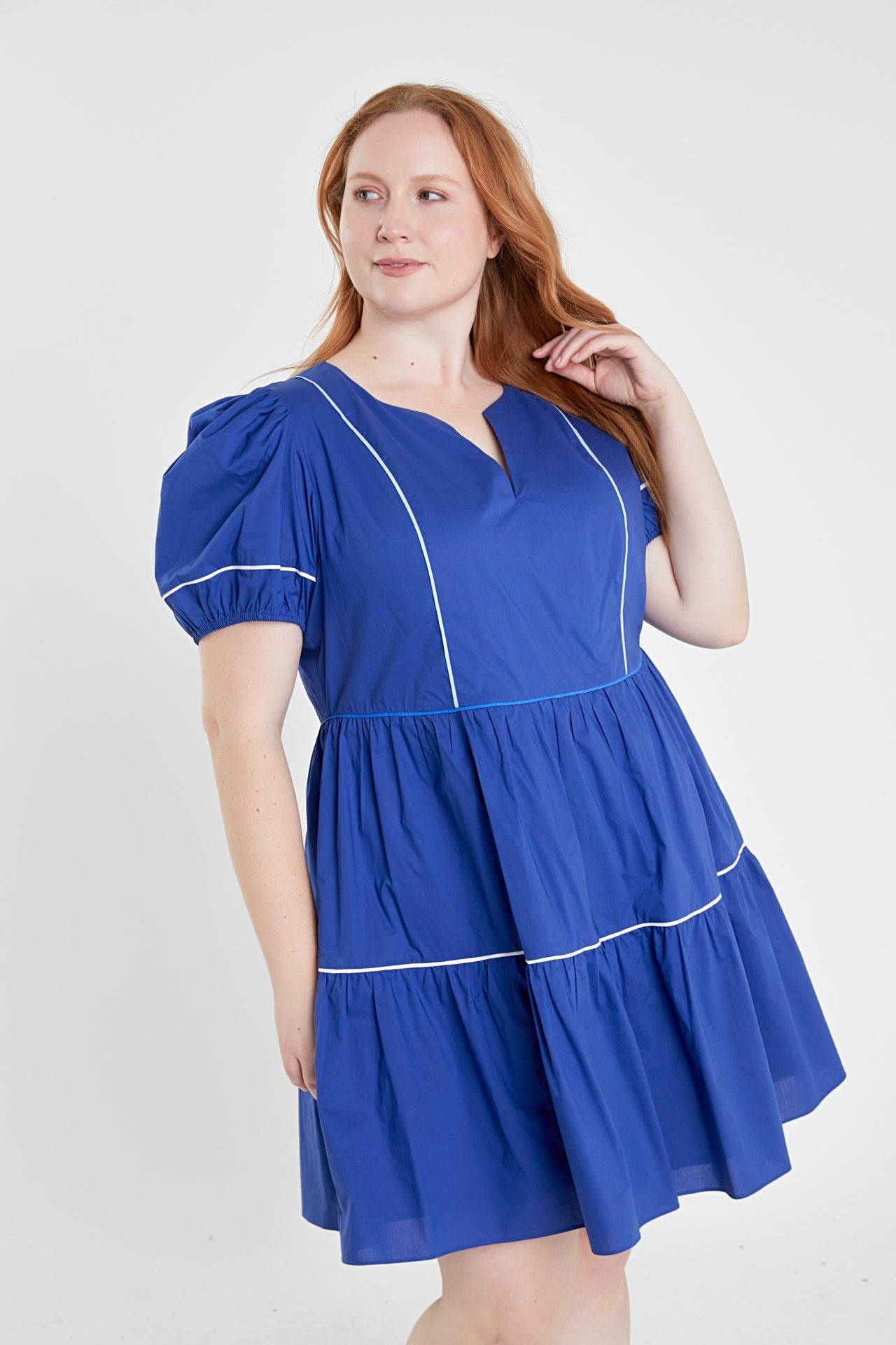 ENGLISH FACTORY - Piping Detailed Mini Dress - DRESSES available at Objectrare