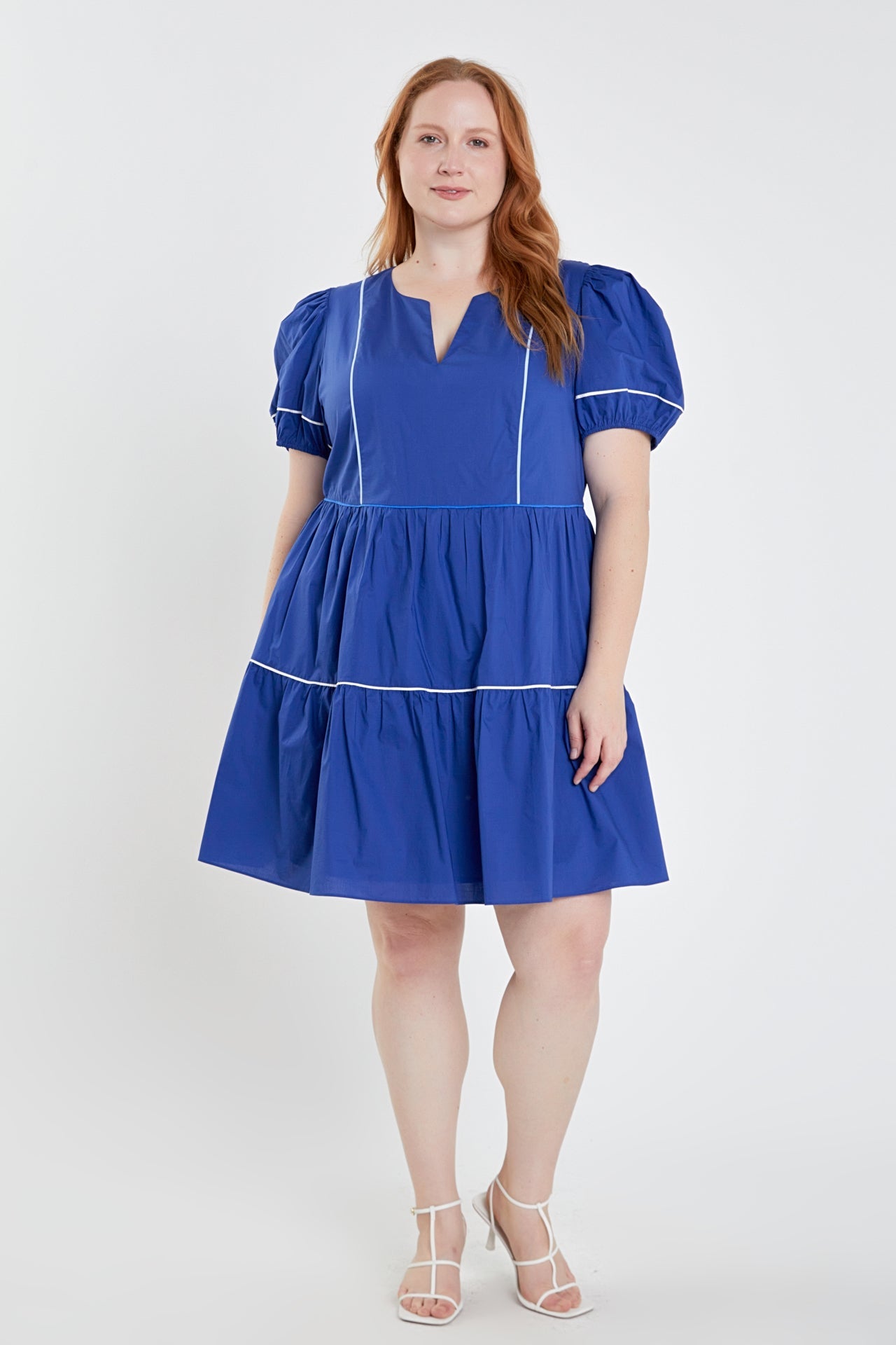 ENGLISH FACTORY - Piping Detailed Mini Dress - DRESSES available at Objectrare