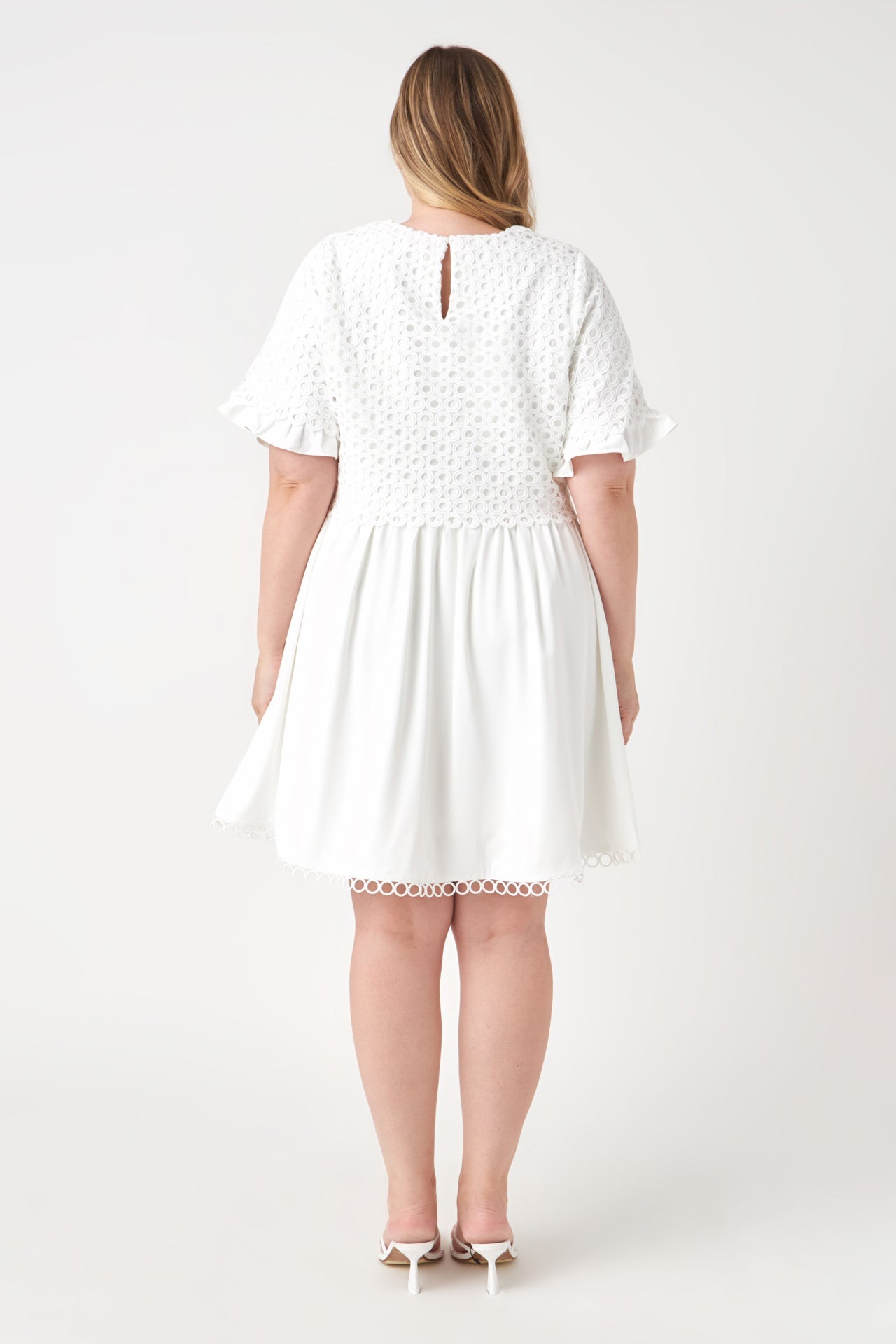 ENGLISH FACTORY - Mixed Media Lace Dress - DRESSES available at Objectrare