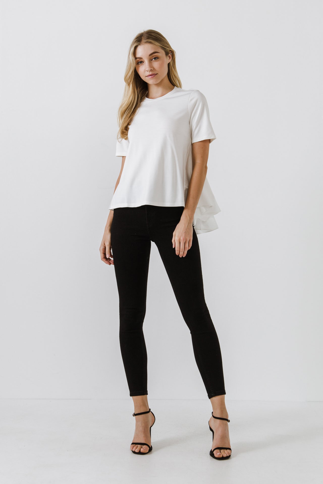 ENGLISH FACTORY - Relaxed Knit Short Sleeve With Contrast Detail - TOPS available at Objectrare