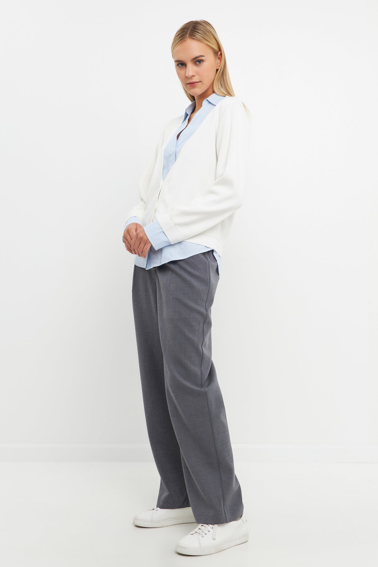 ENGLISH FACTORY - Mixed Media Cardigan - SWEATERS & KNITS available at Objectrare