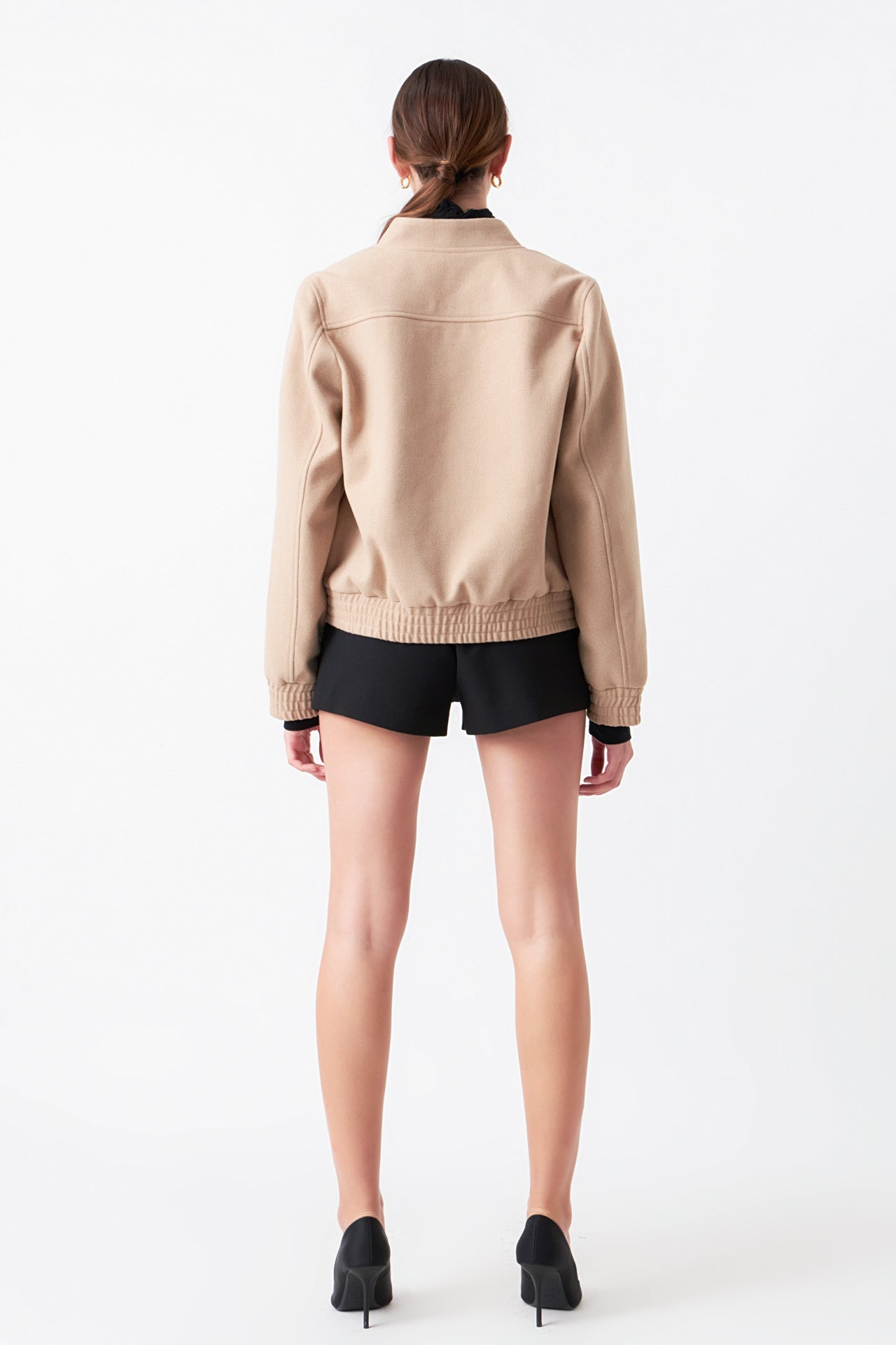ENDLESS ROSE - Wool Bomber Pocket Jacket - JACKETS available at Objectrare