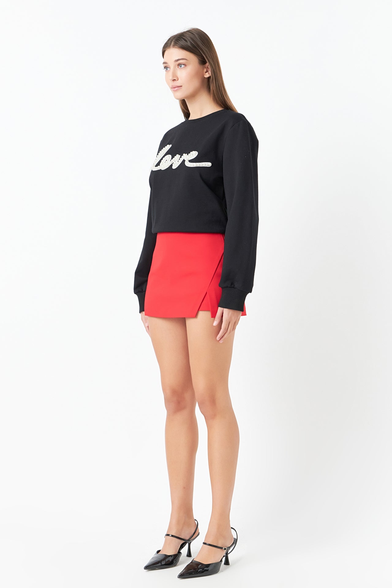 ENDLESS ROSE - Pearl Love Sweatshirt - HOODIES & SWEATSHIRTS available at Objectrare