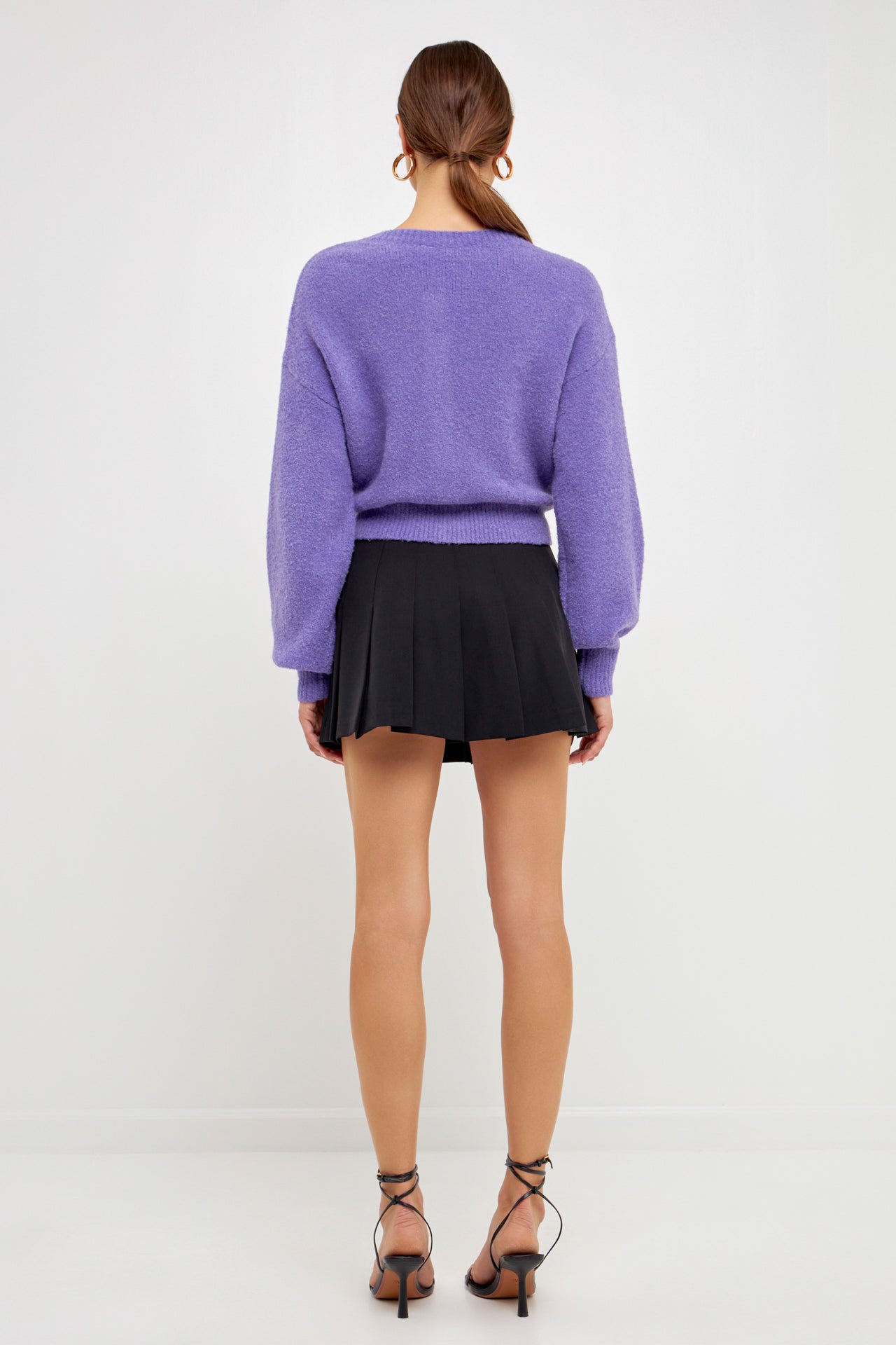 ENDLESS ROSE - Puff Sleeve Knit Cardigan - JACKETS available at Objectrare
