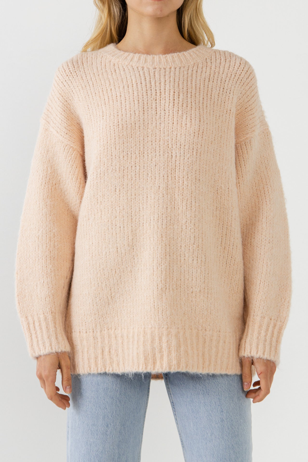 FREE THE ROSES - Oversized Chunky Knit Sweater - SWEATERS & KNITS available at Objectrare