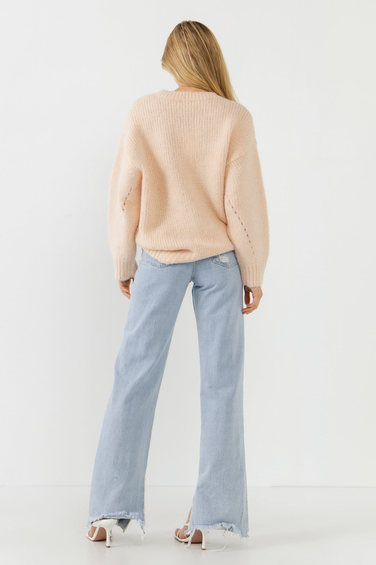 FREE THE ROSES - Oversized Chunky Knit Sweater - SWEATERS & KNITS available at Objectrare