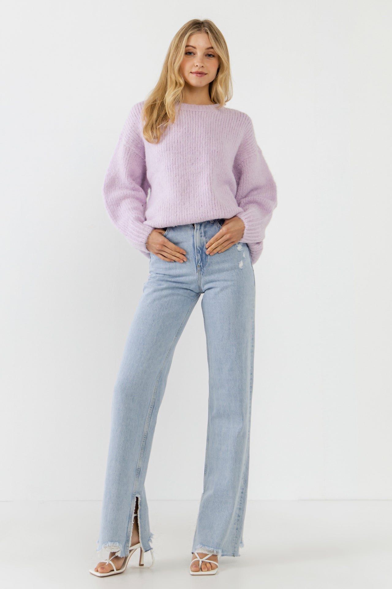 FREE THE ROSES - Oversized Chunky Knit Sweater - SWEATERS & KNITS available at Objectrare