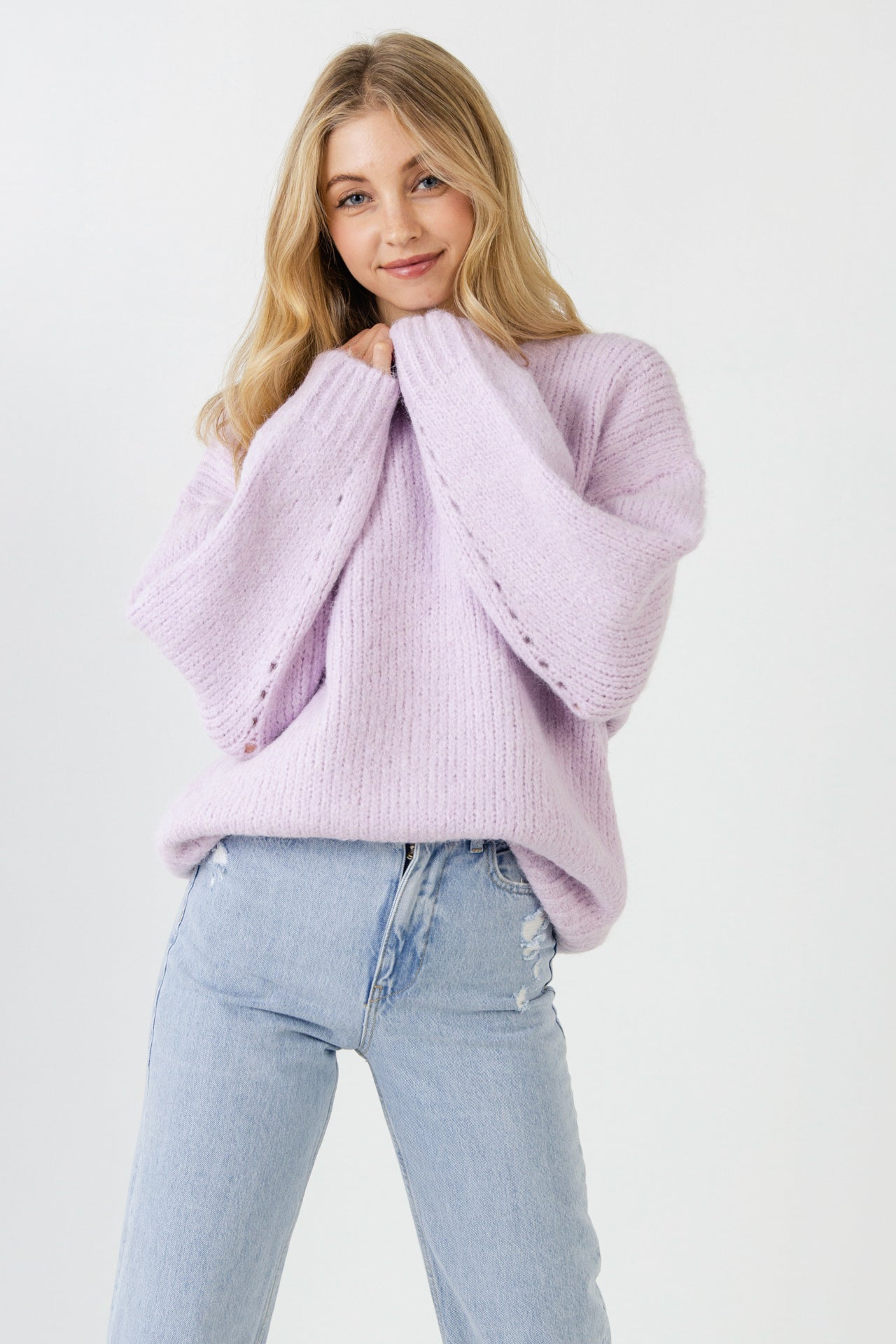 FREE THE ROSES - Oversized Chunky Knit Sweater - SWEATERS & KNITS available at Objectrare