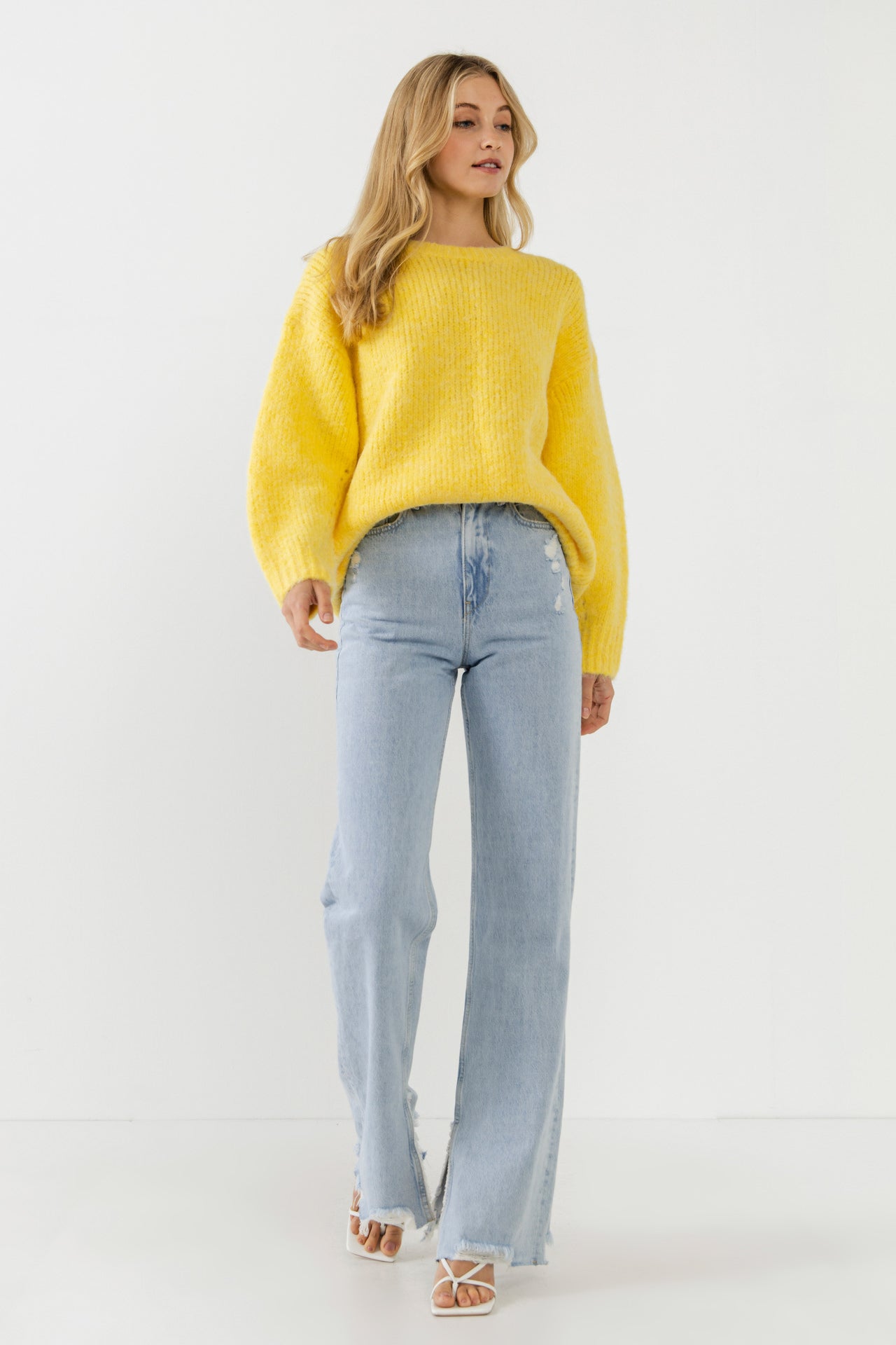 FREE THE ROSES - Oversized Chunky Knit Sweater - SWEATERS & KNITS available at Objectrare