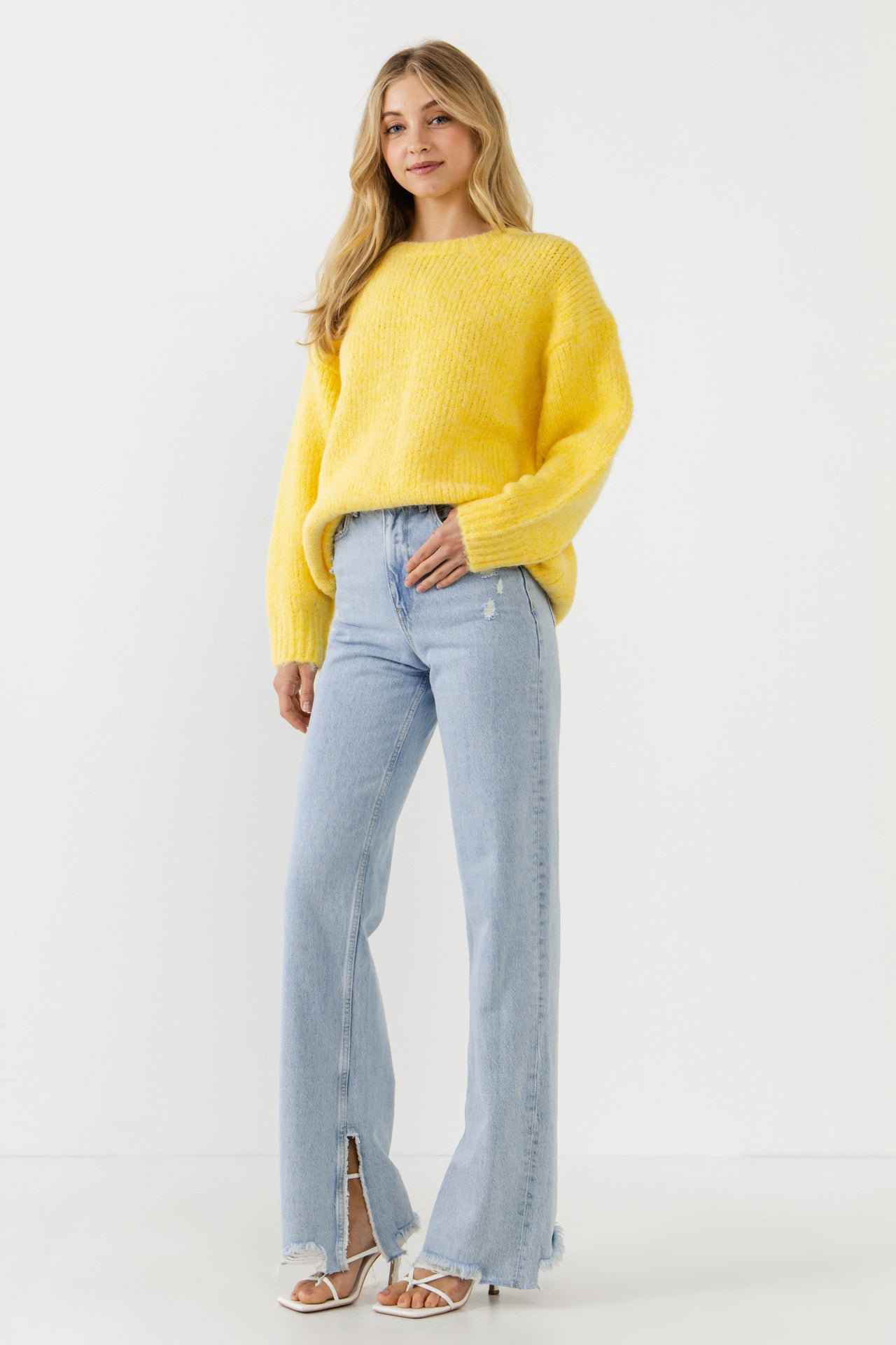 FREE THE ROSES - Oversized Chunky Knit Sweater - SWEATERS & KNITS available at Objectrare