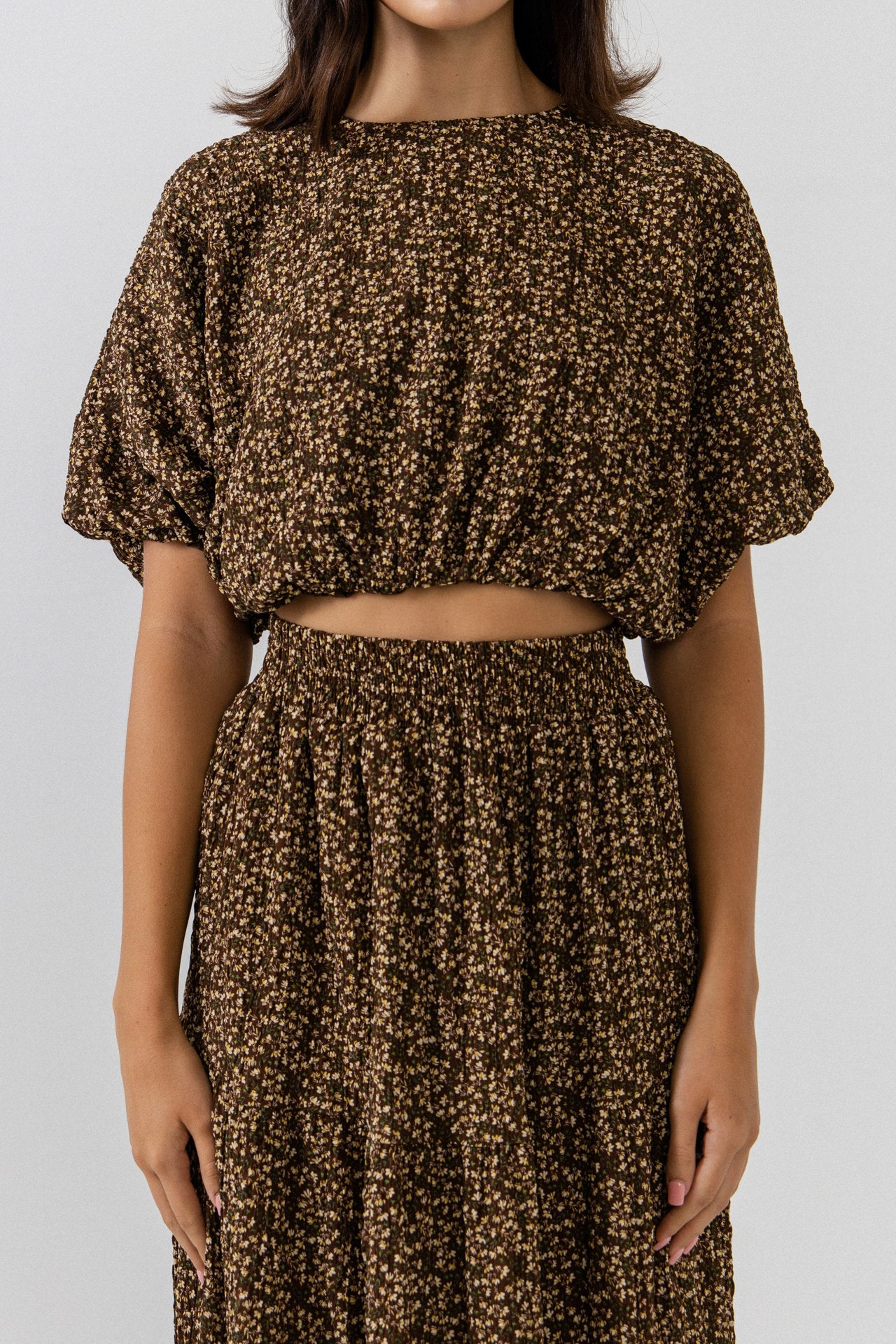 FREE THE ROSES - Floral Blouson Top - TOPS available at Objectrare