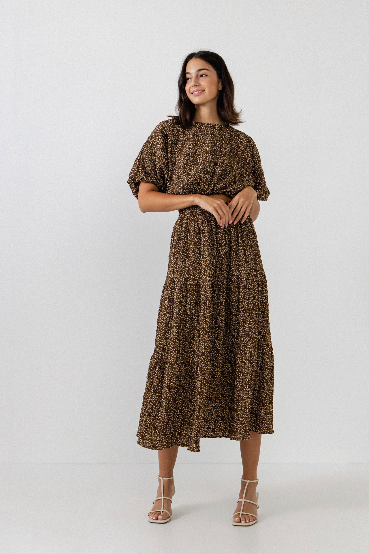 FREE THE ROSES - Tiered Floral Maxi Skirt - SKIRTS available at Objectrare