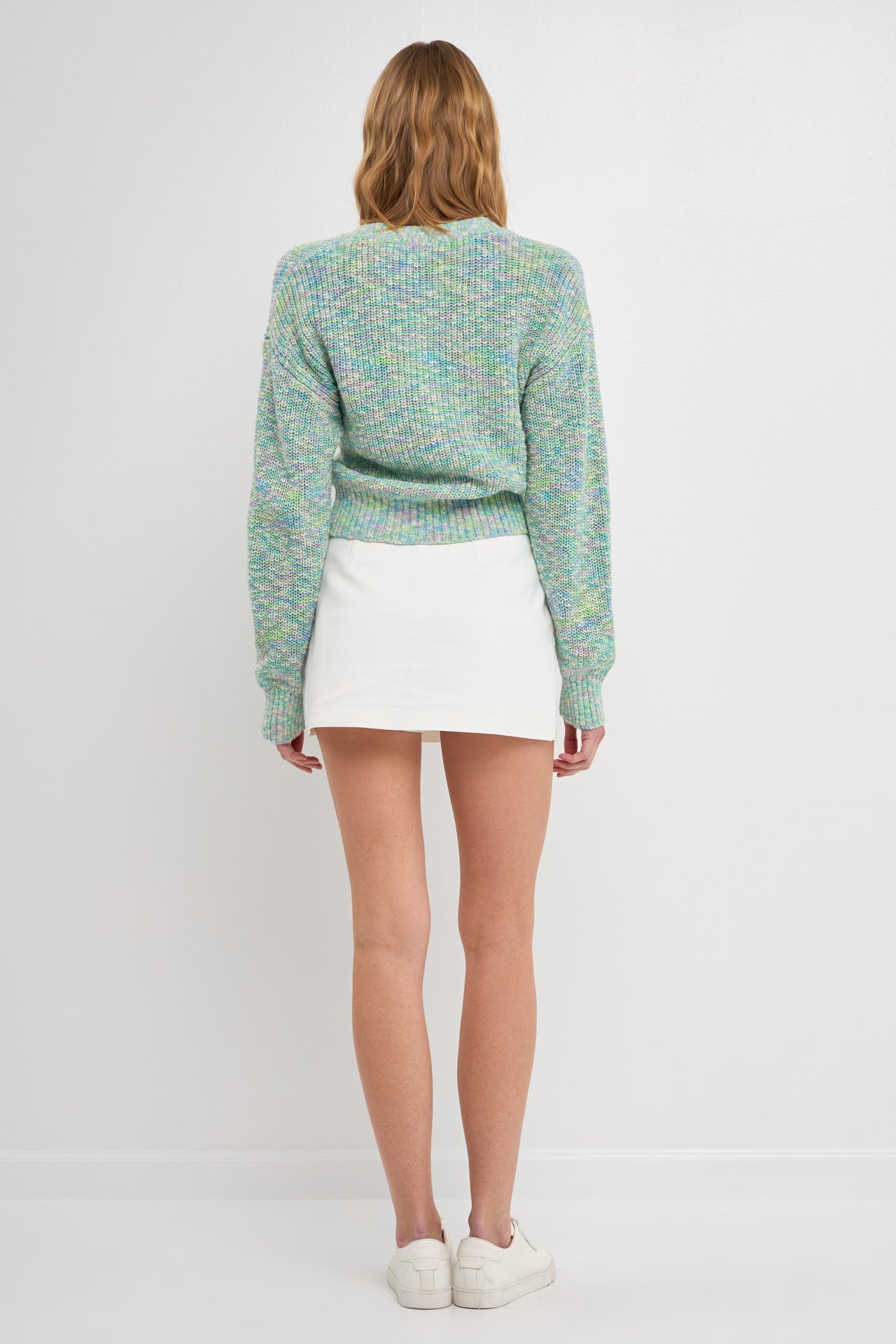 FREE THE ROSES - Heart Accent Button Multi Sweater - SWEATERS & KNITS available at Objectrare