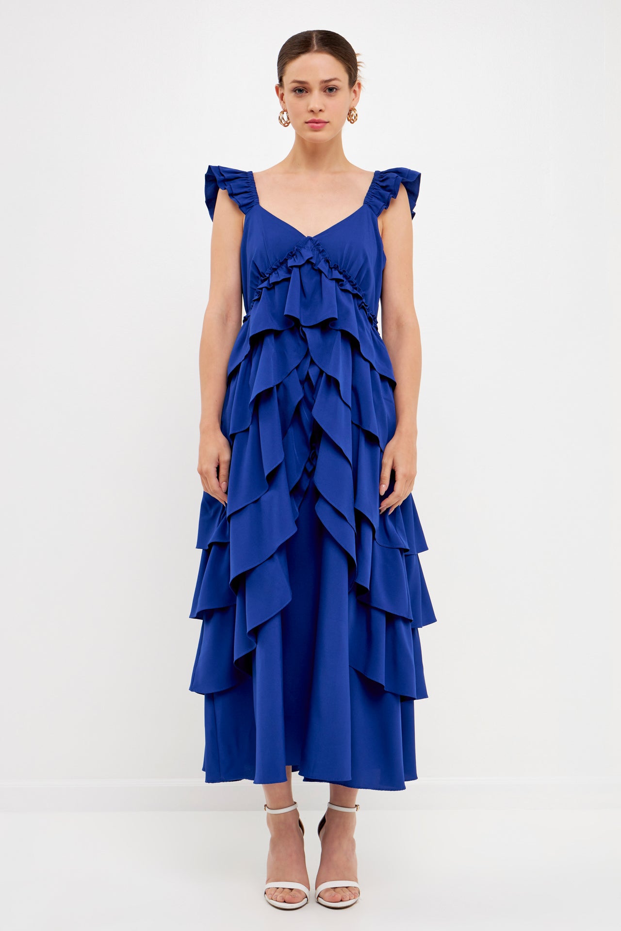 waterfall maxi dress