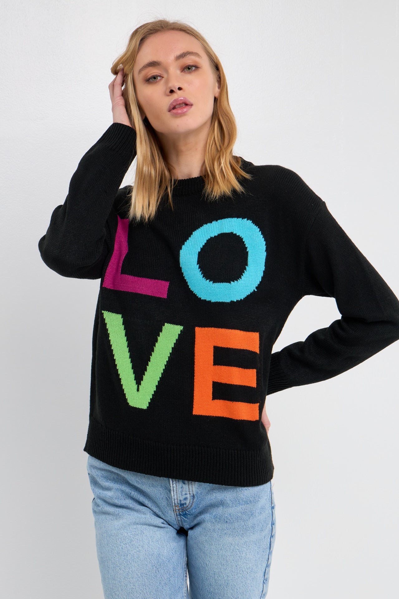 ENGLISH FACTORY - Love Sweater - SWEATERS & KNITS available at Objectrare