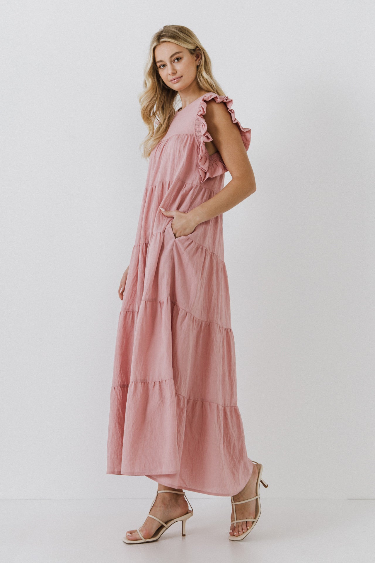FREE THE ROSES - Ruffle Detail Maxi Dress - DRESSES available at Objectrare