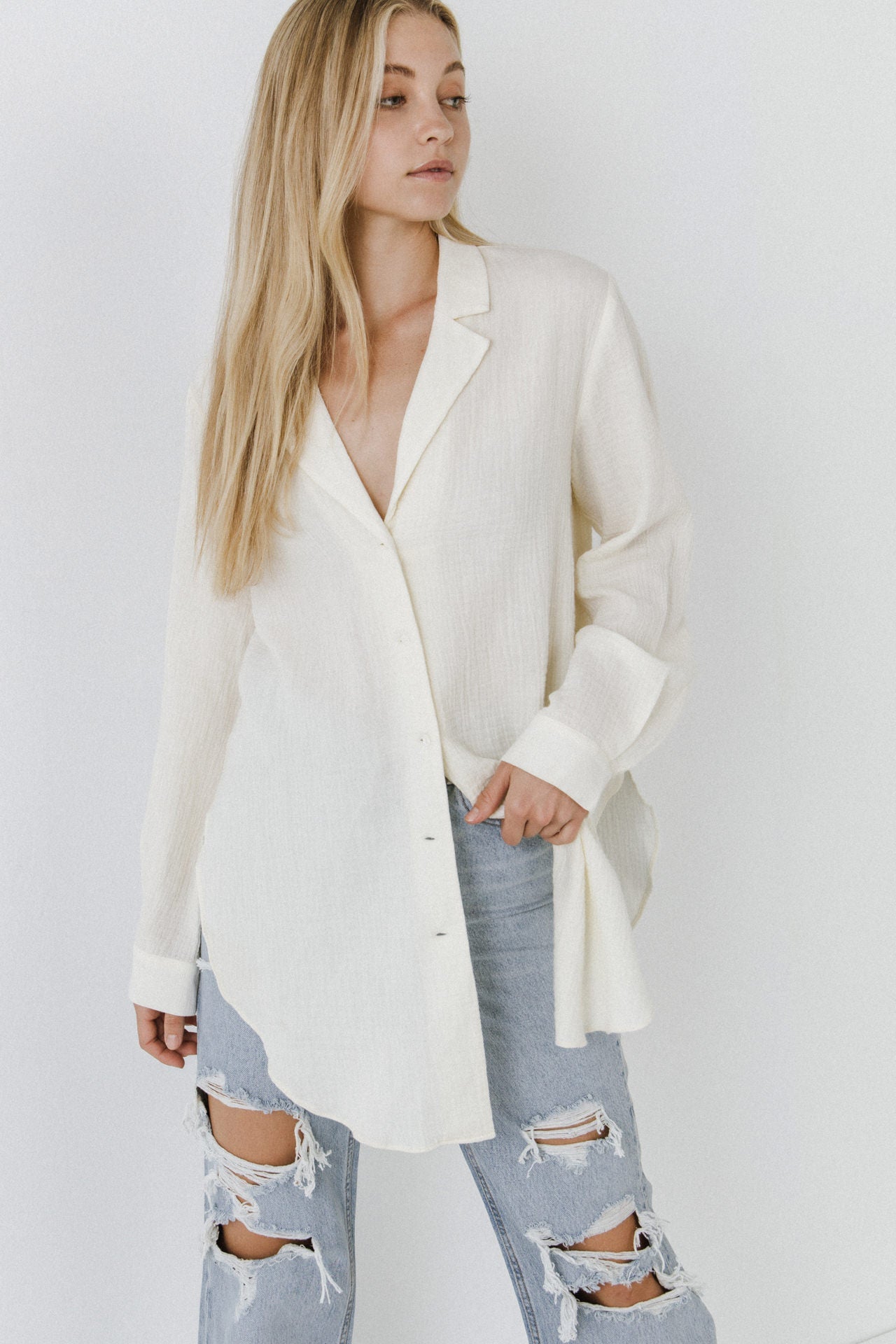 FREE THE ROSES - Oversized Shirt - TOPS available at Objectrare