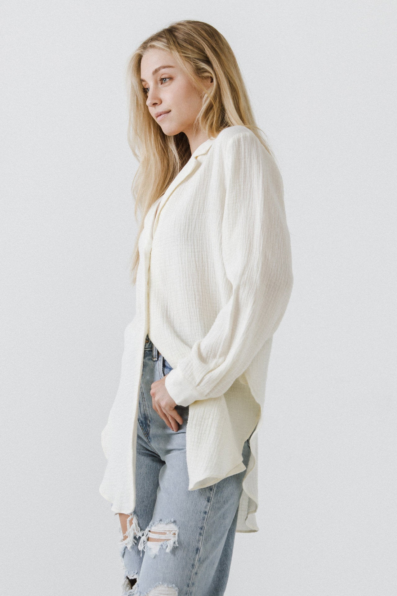 FREE THE ROSES - Oversized Shirt - TOPS available at Objectrare