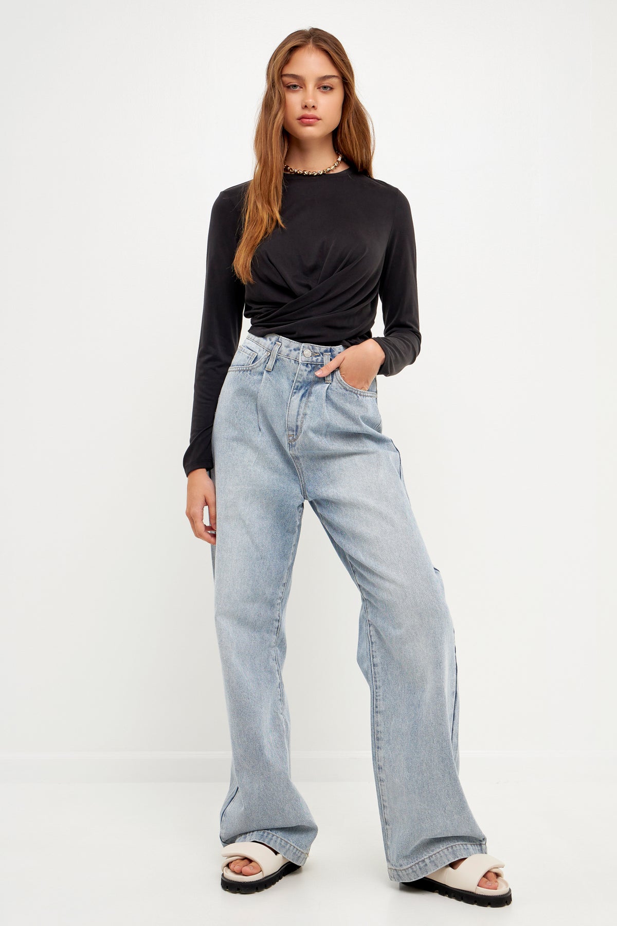 GREY LAB - High Waist Jean - JEANS available at Objectrare