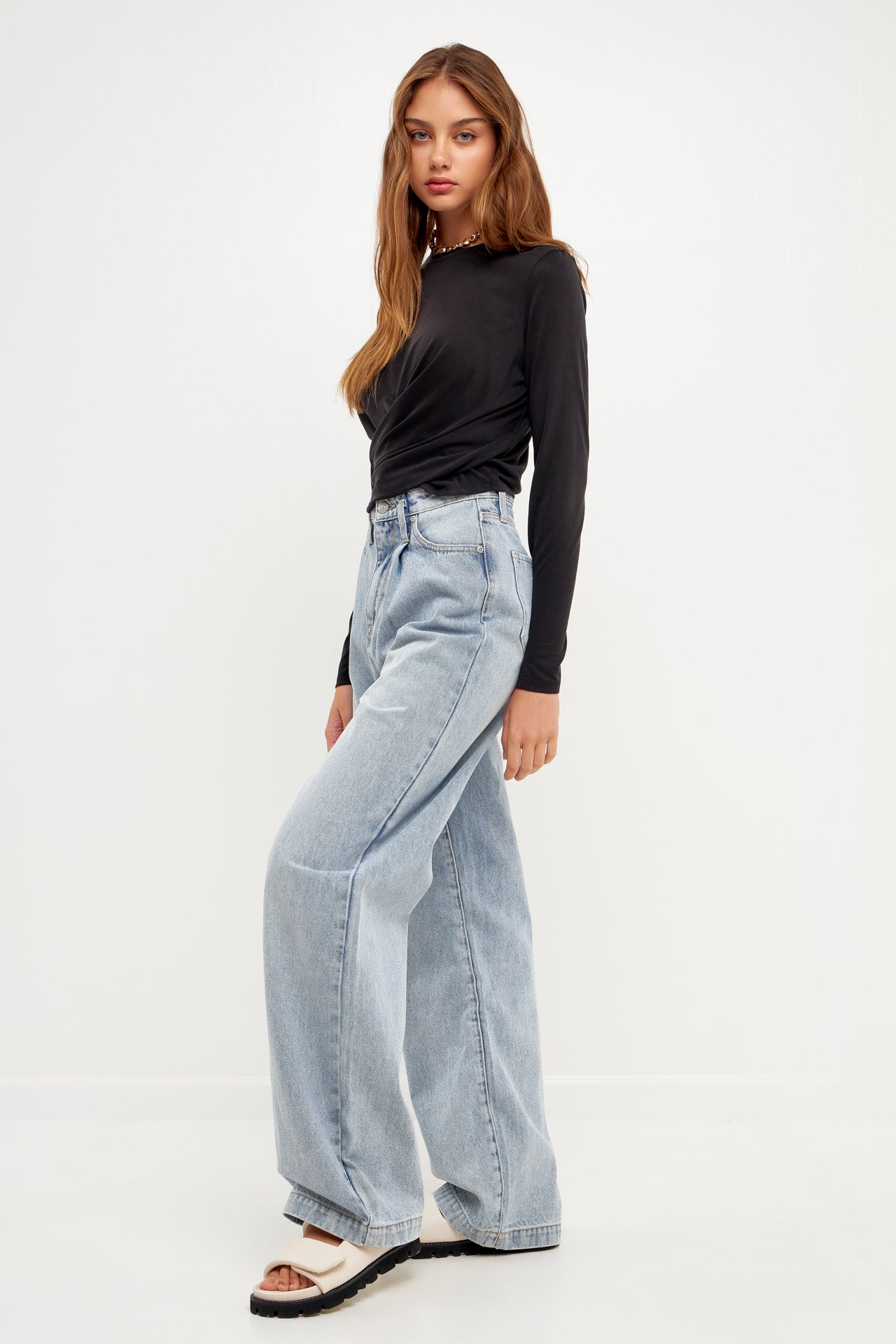 GREY LAB - High Waist Jean - JEANS available at Objectrare