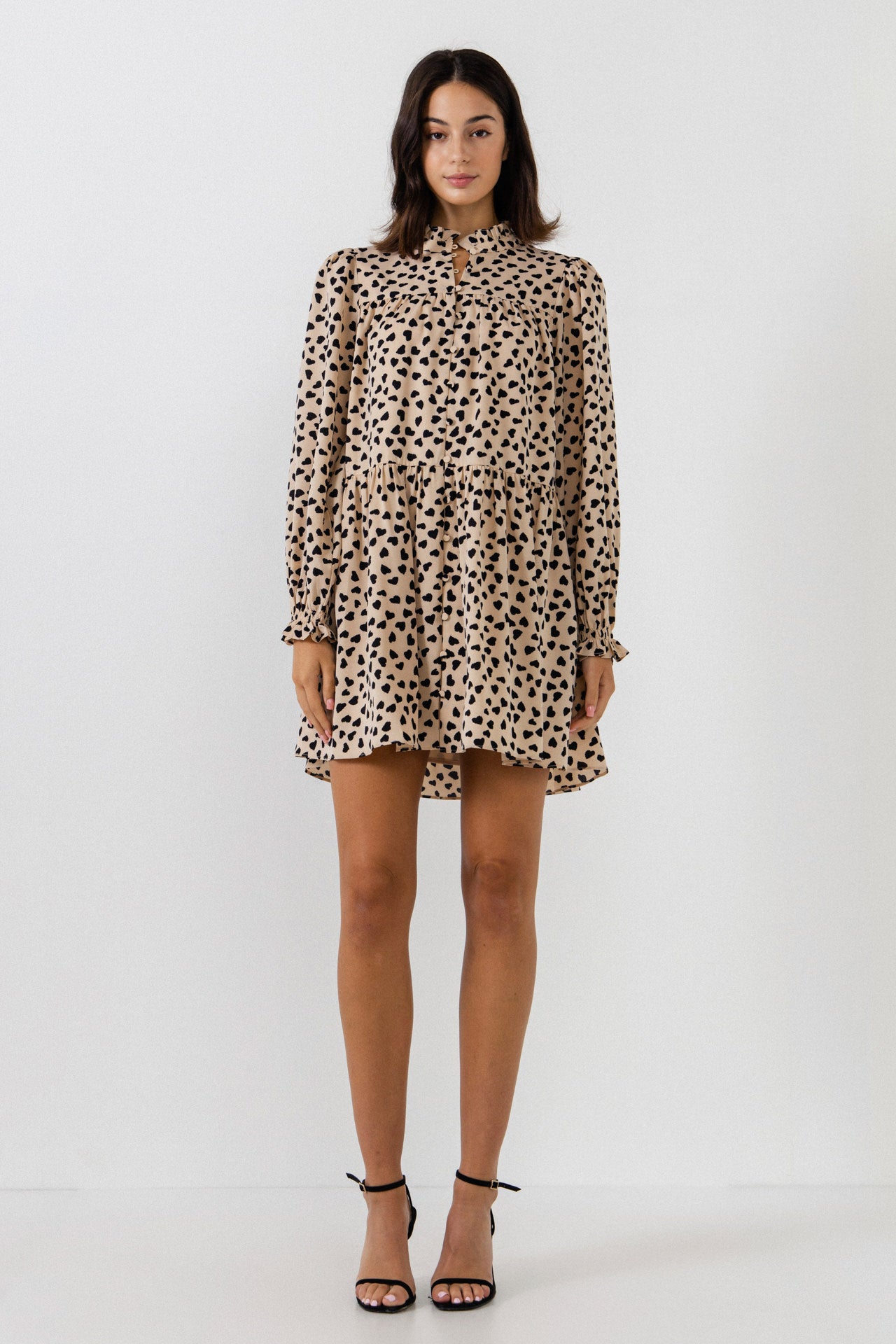 ENGLISH FACTORY - Dotted Button Detail Mini Dress - DRESSES available at Objectrare